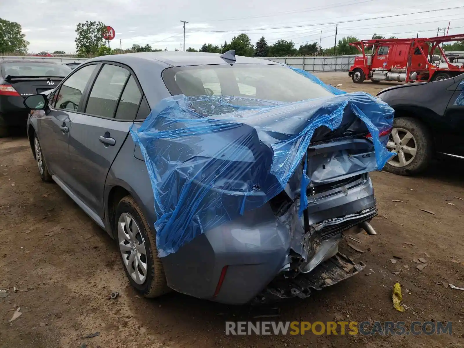 3 Photograph of a damaged car JTDEPRAE6LJ112588 TOYOTA COROLLA 2020