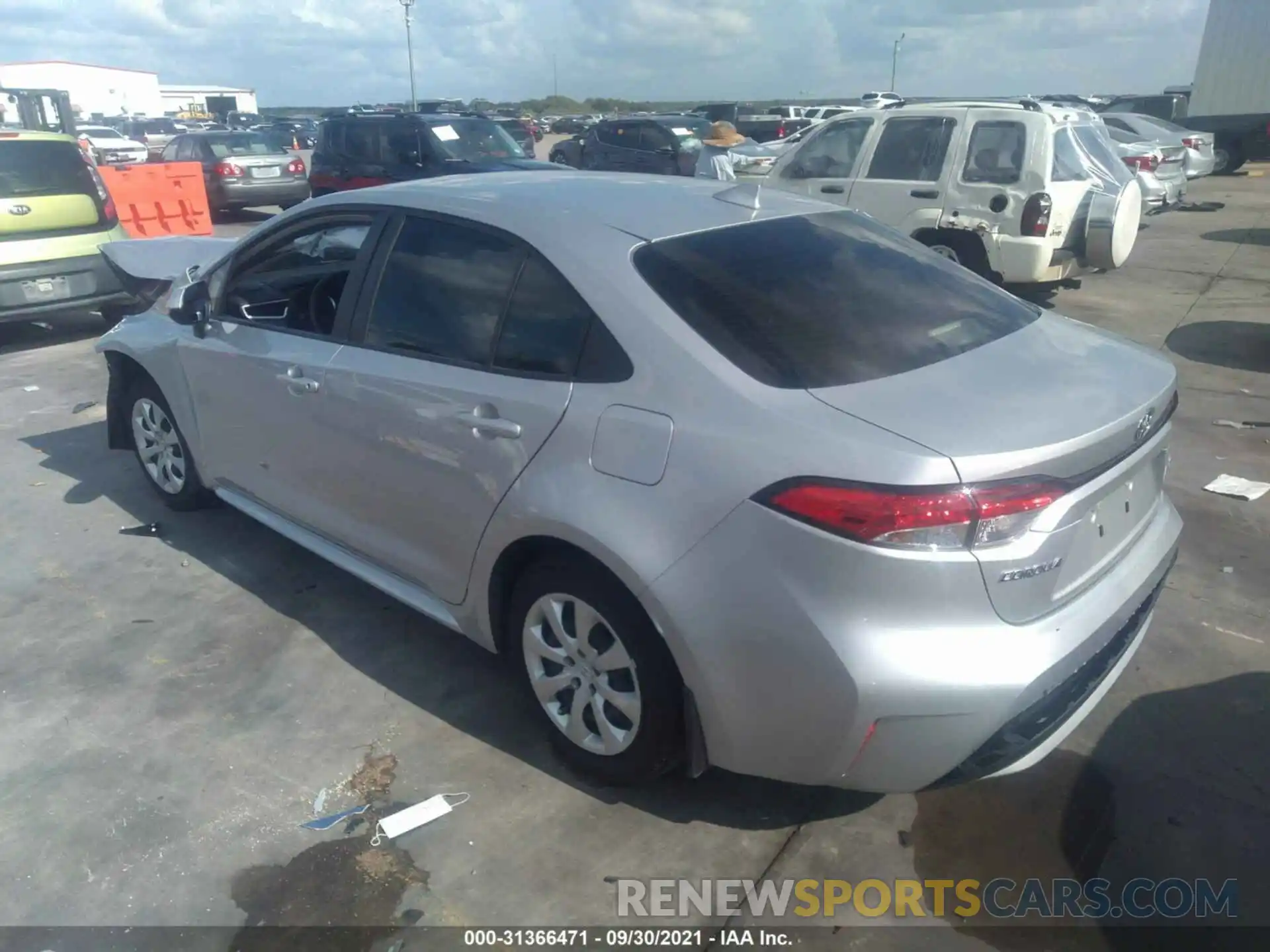 3 Photograph of a damaged car JTDEPRAE6LJ112848 TOYOTA COROLLA 2020