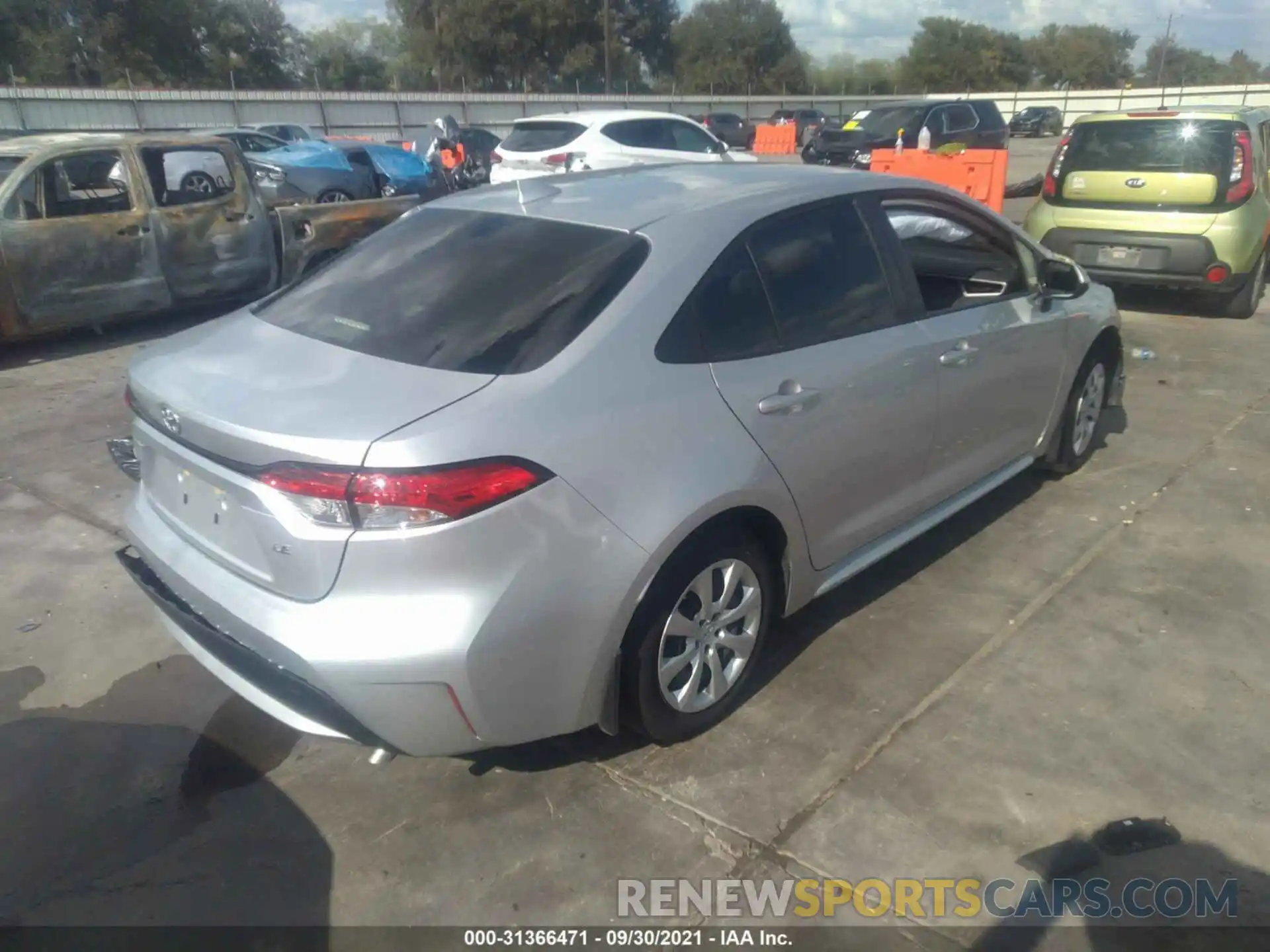 4 Photograph of a damaged car JTDEPRAE6LJ112848 TOYOTA COROLLA 2020