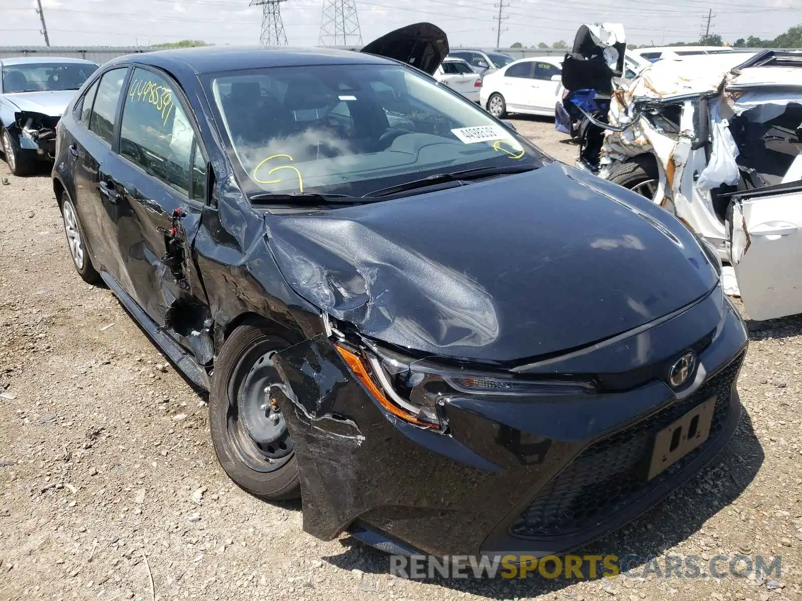 1 Photograph of a damaged car JTDEPRAE6LJ112879 TOYOTA COROLLA 2020