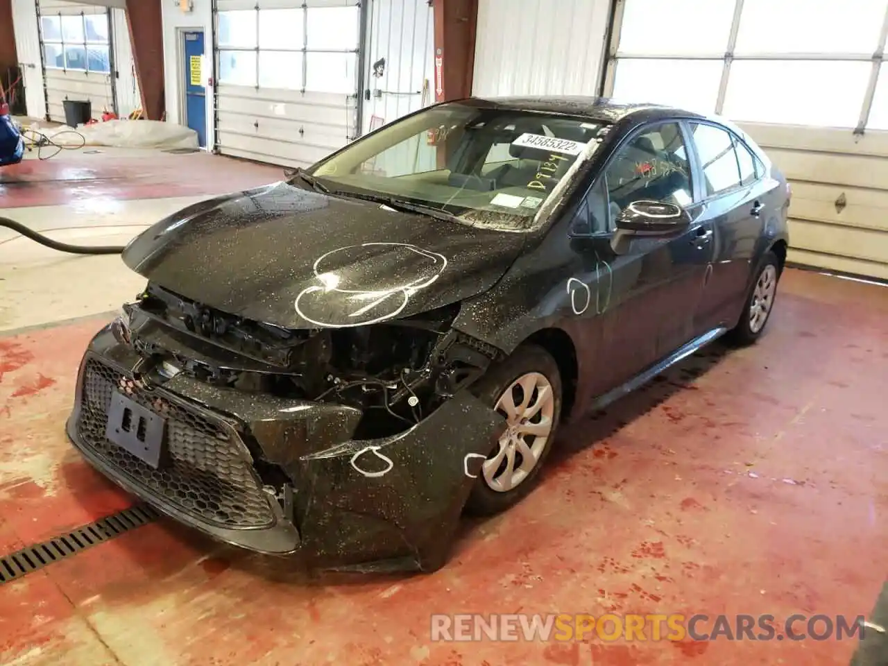 2 Photograph of a damaged car JTDEPRAE6LJ113272 TOYOTA COROLLA 2020