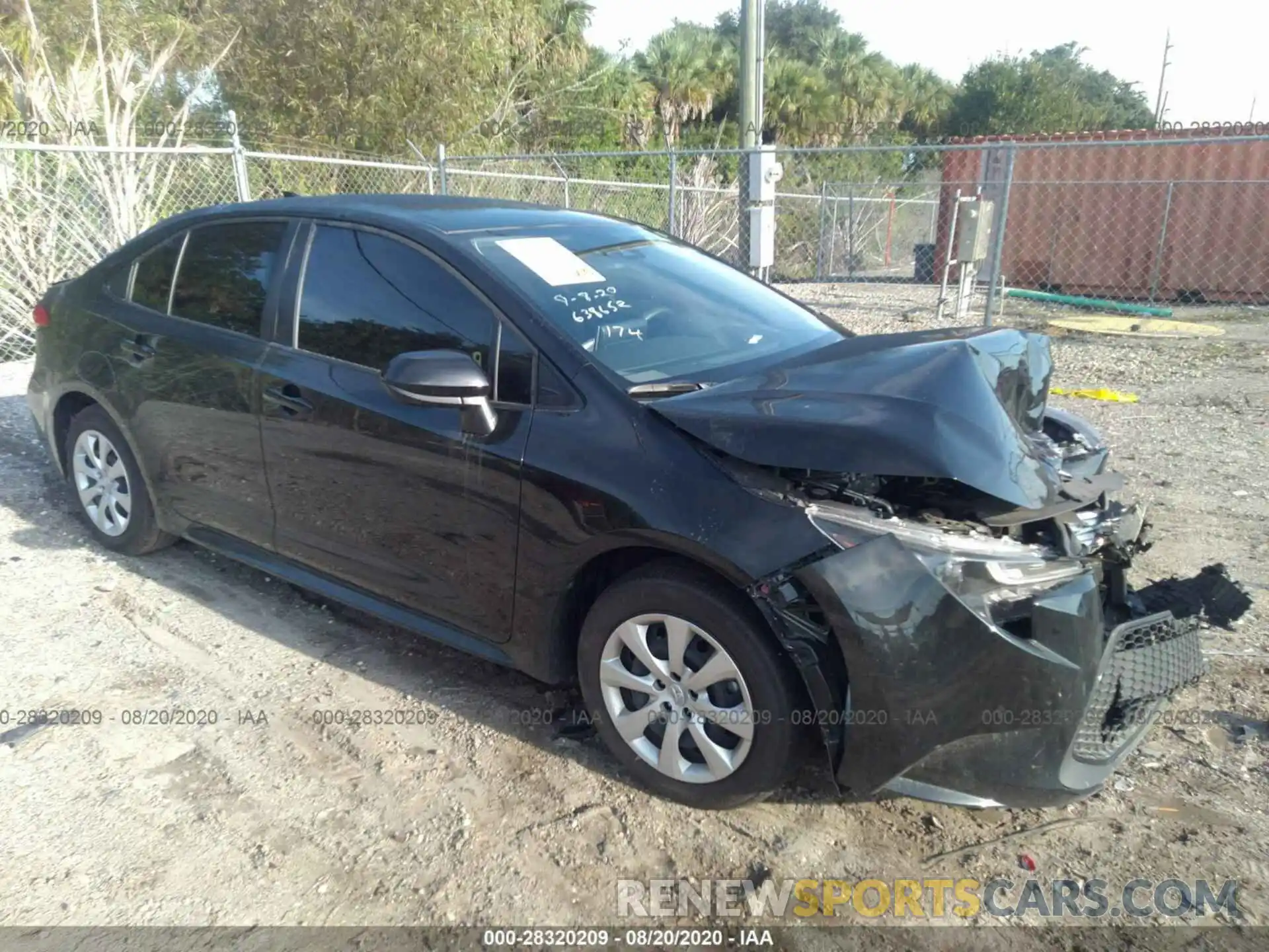 1 Photograph of a damaged car JTDEPRAE6LJ113319 TOYOTA COROLLA 2020