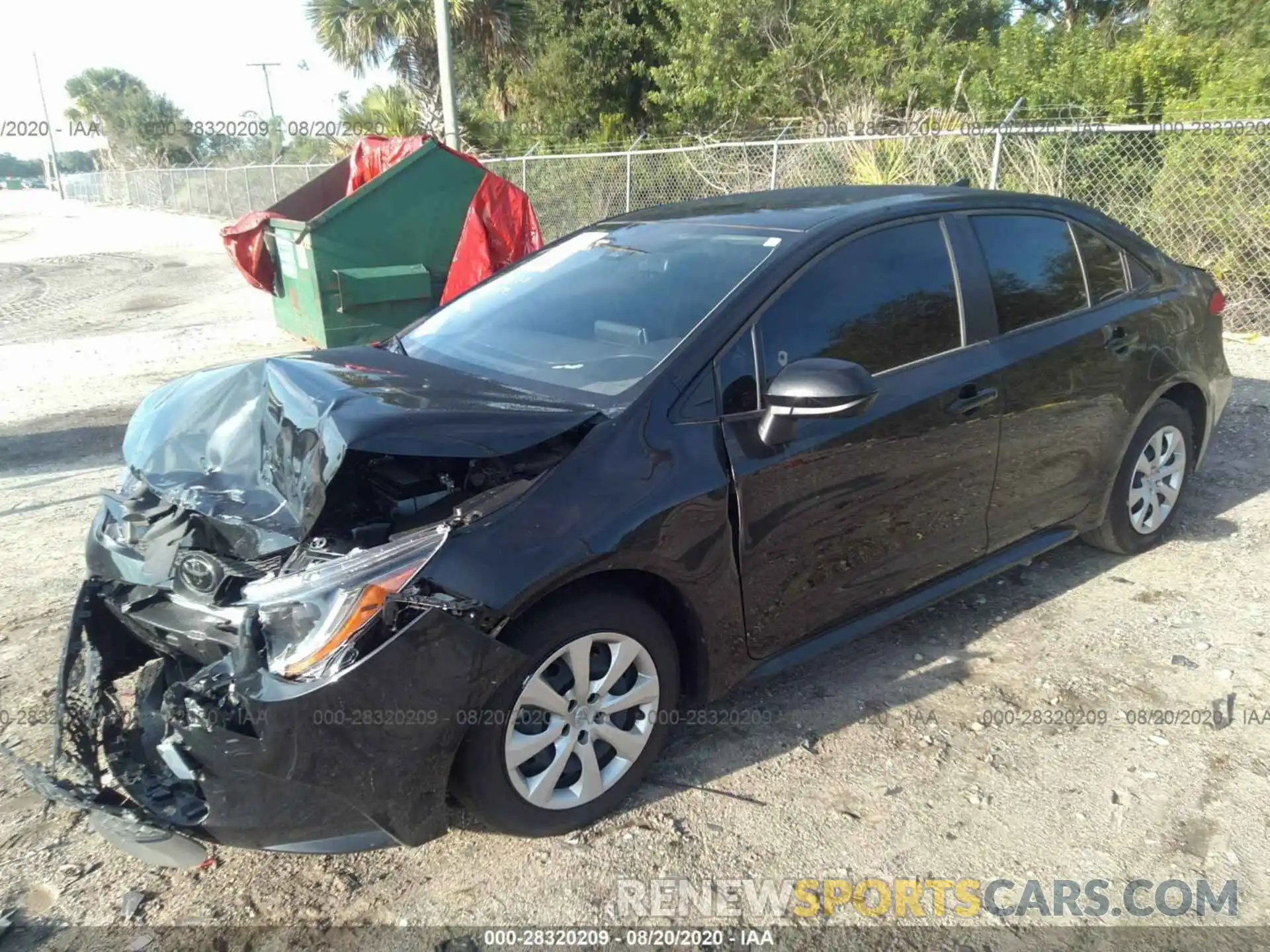 2 Photograph of a damaged car JTDEPRAE6LJ113319 TOYOTA COROLLA 2020