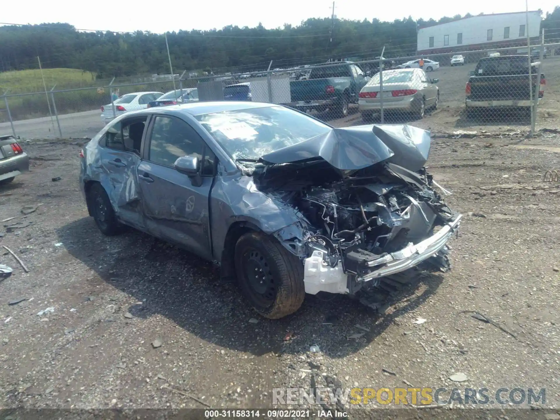 1 Photograph of a damaged car JTDEPRAE6LJ113689 TOYOTA COROLLA 2020