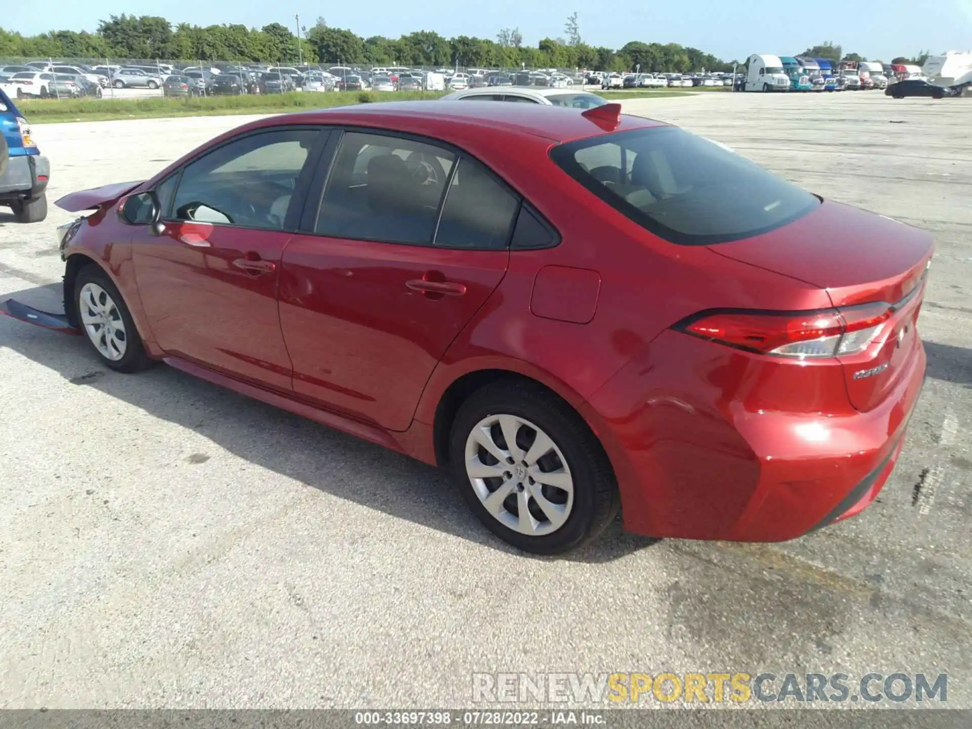 3 Photograph of a damaged car JTDEPRAE6LJ113854 TOYOTA COROLLA 2020