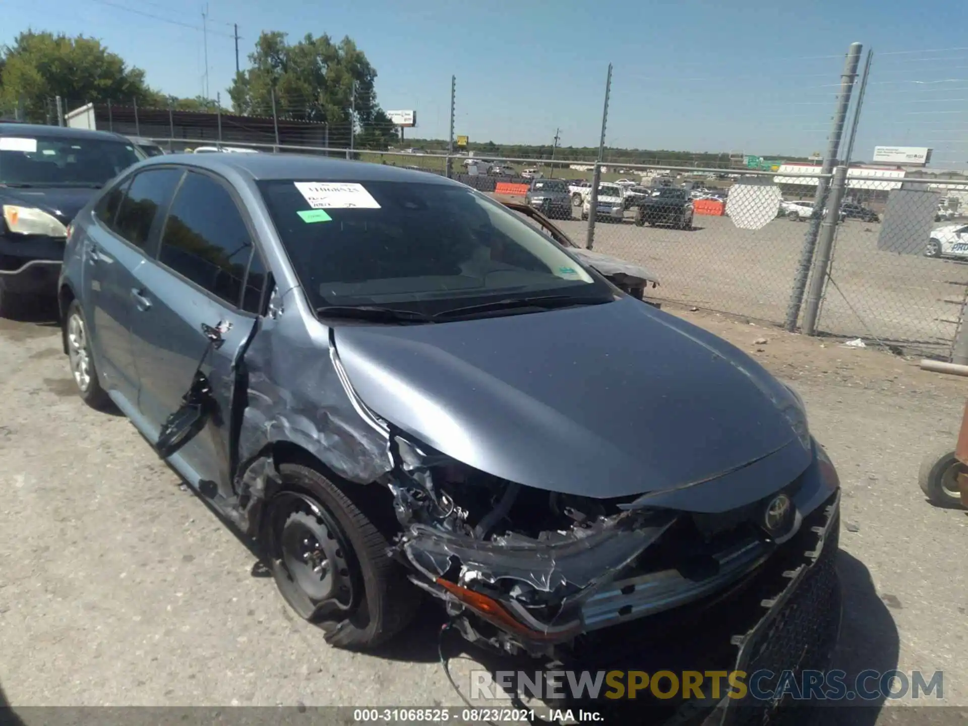 1 Photograph of a damaged car JTDEPRAE6LJ113952 TOYOTA COROLLA 2020