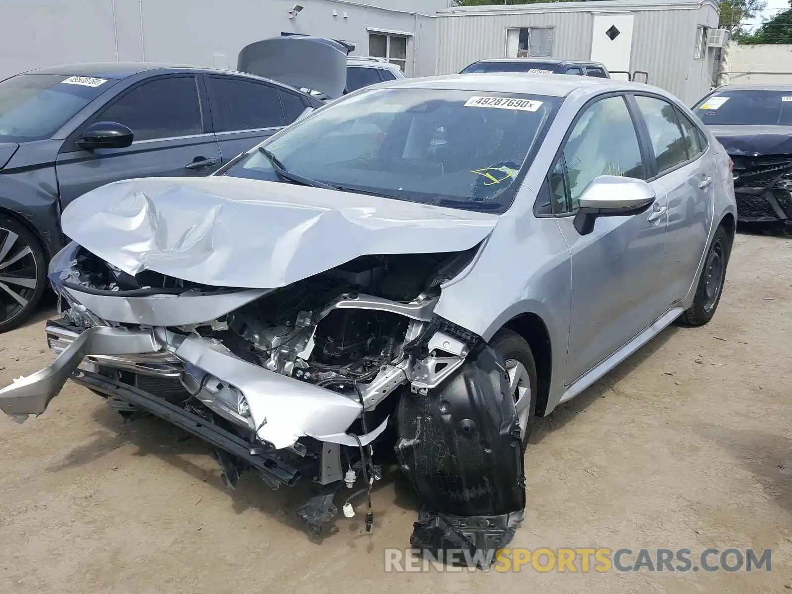 2 Photograph of a damaged car JTDEPRAE6LJ114311 TOYOTA COROLLA 2020