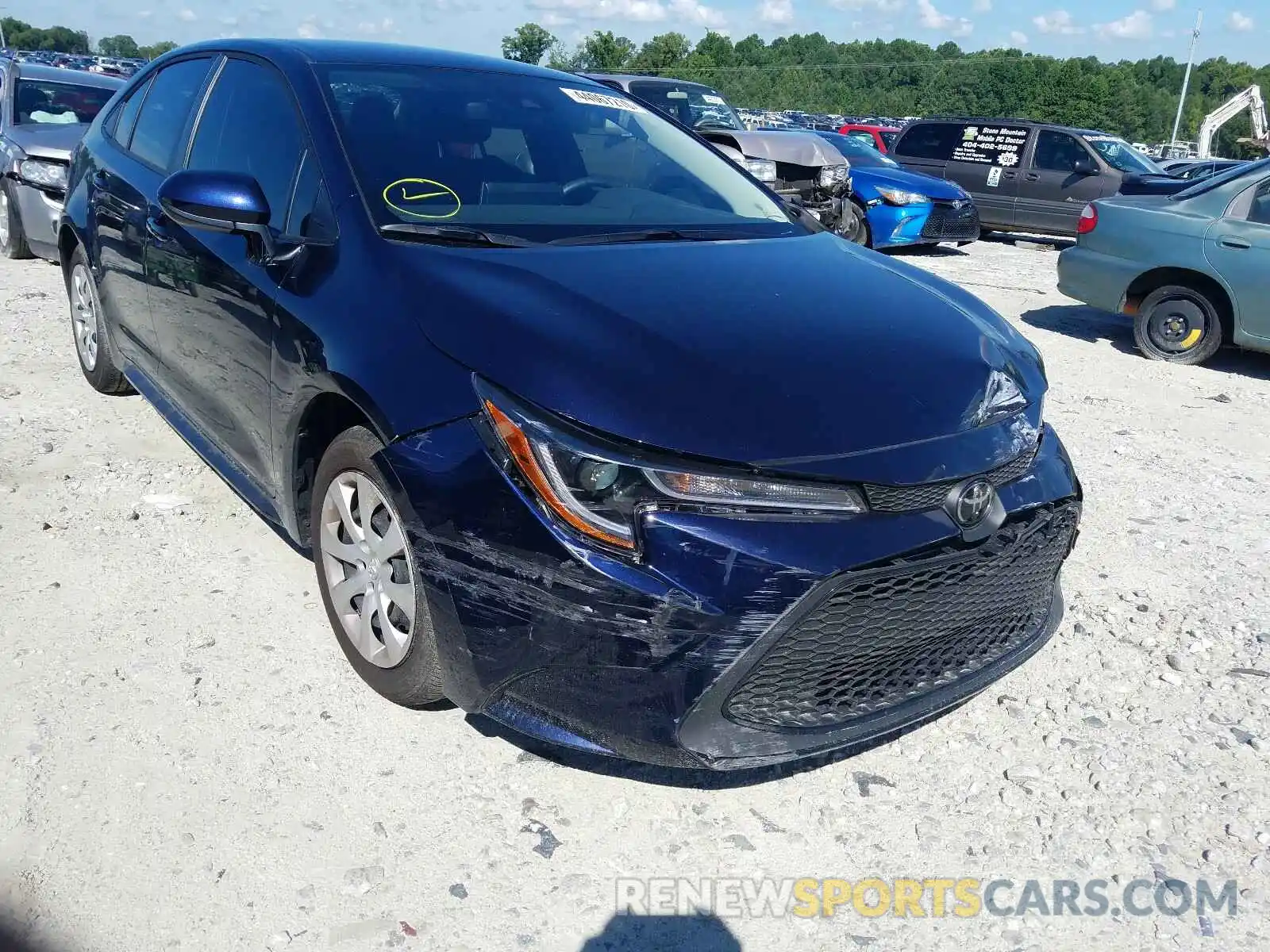 1 Photograph of a damaged car JTDEPRAE6LJ114700 TOYOTA COROLLA 2020