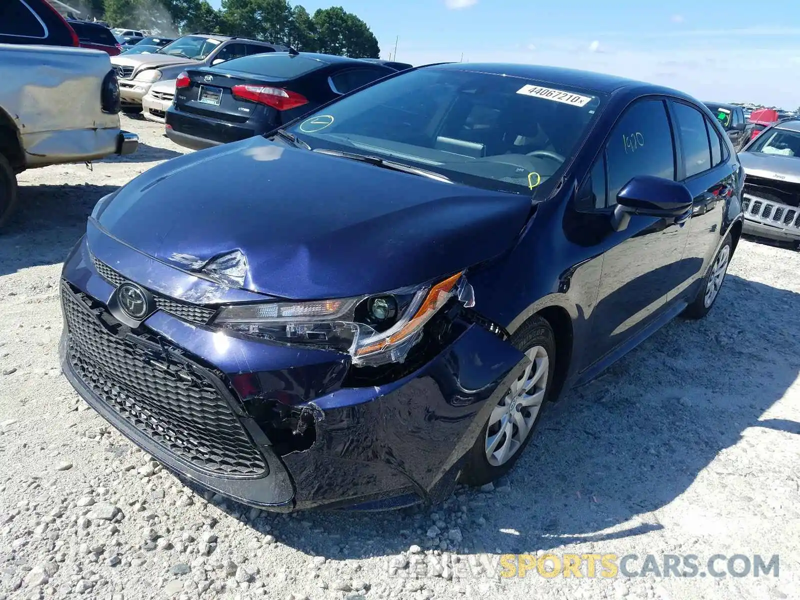 2 Photograph of a damaged car JTDEPRAE6LJ114700 TOYOTA COROLLA 2020