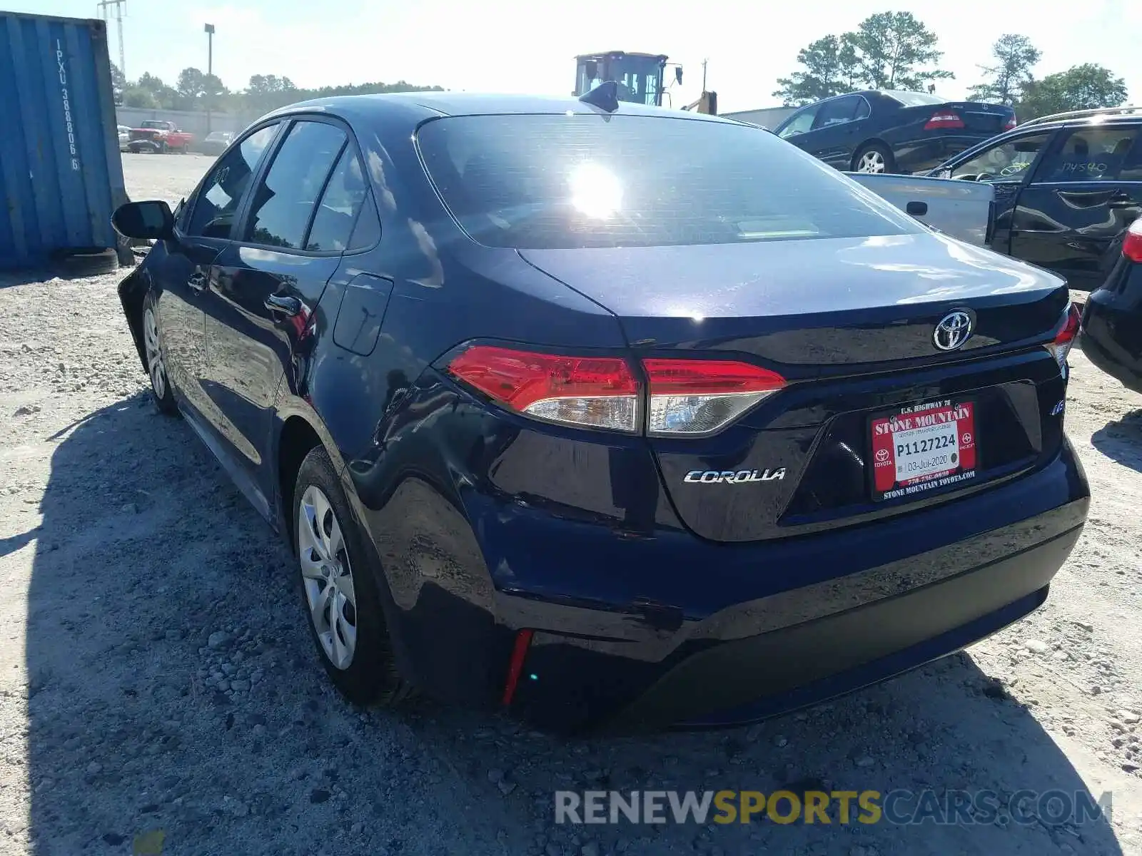 3 Photograph of a damaged car JTDEPRAE6LJ114700 TOYOTA COROLLA 2020