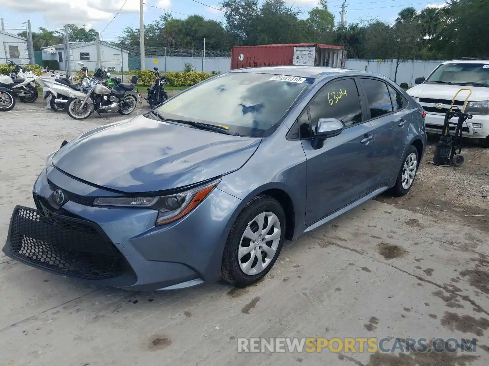 2 Photograph of a damaged car JTDEPRAE6LJ114941 TOYOTA COROLLA 2020