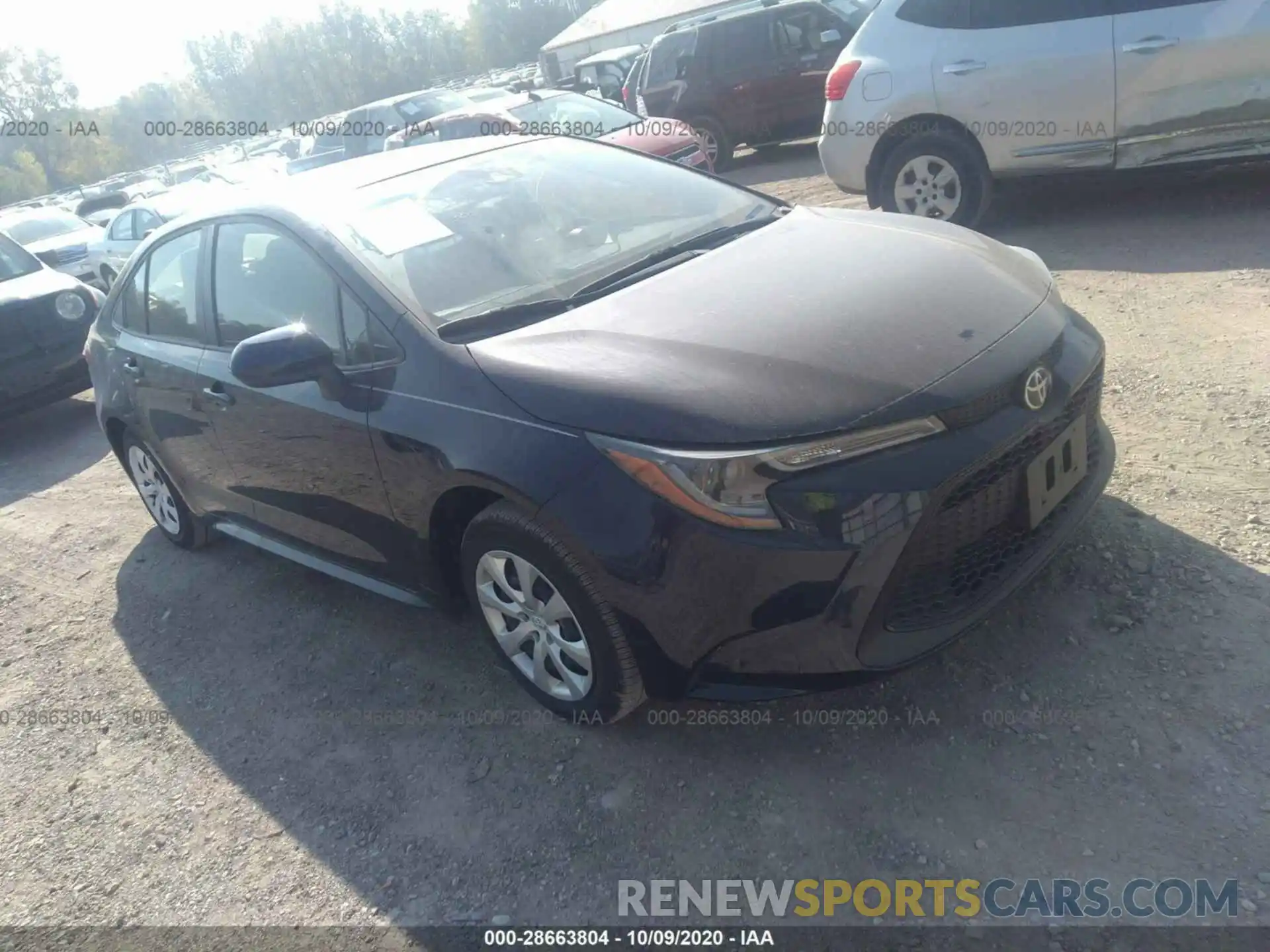 1 Photograph of a damaged car JTDEPRAE6LJ115328 TOYOTA COROLLA 2020