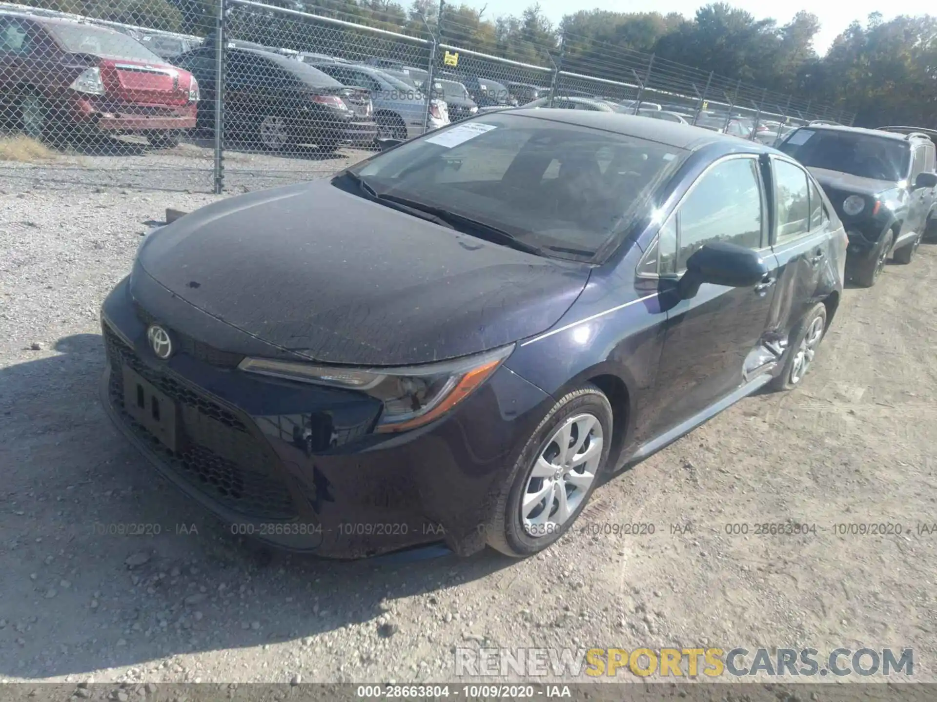 2 Photograph of a damaged car JTDEPRAE6LJ115328 TOYOTA COROLLA 2020