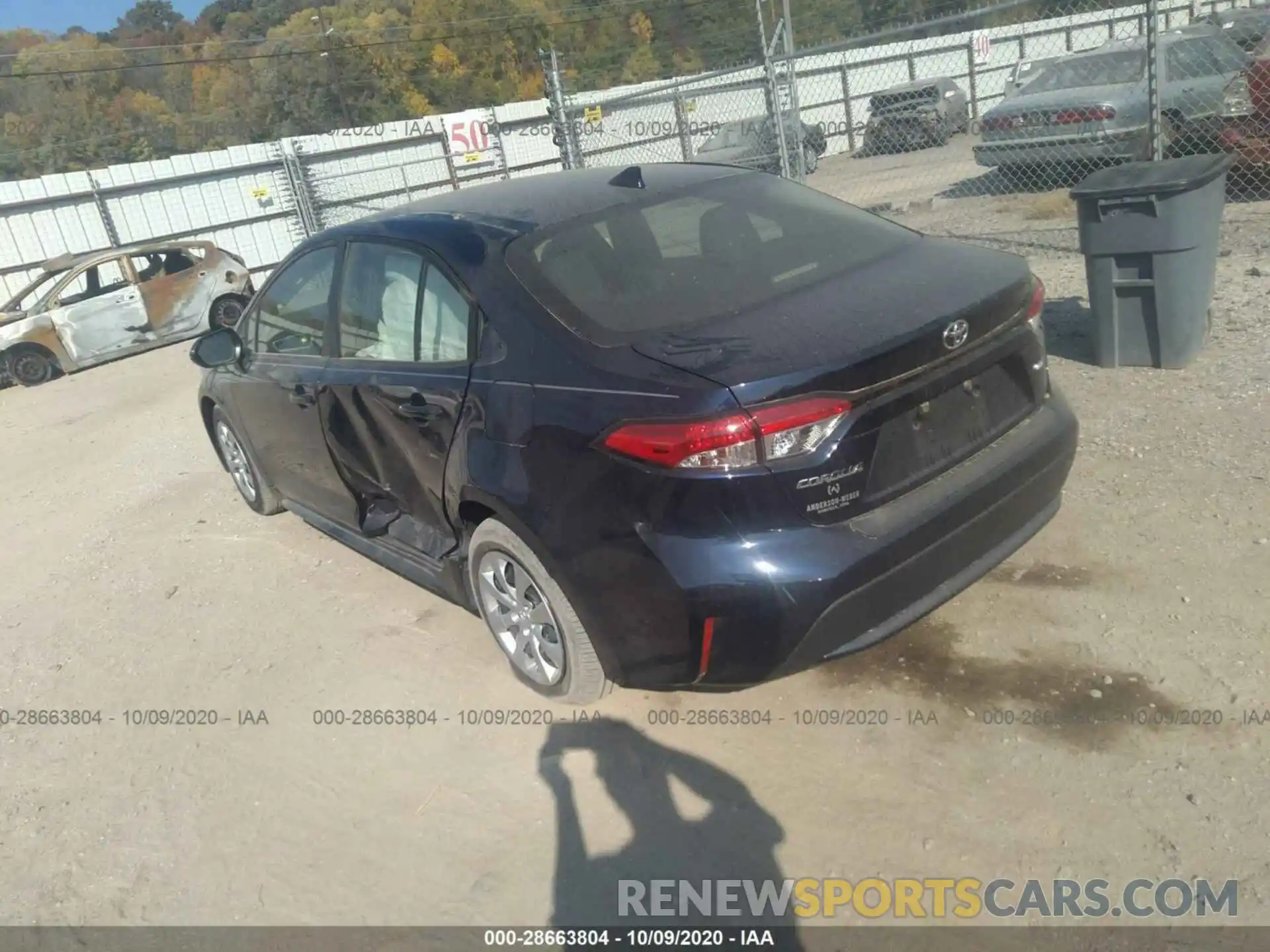 3 Photograph of a damaged car JTDEPRAE6LJ115328 TOYOTA COROLLA 2020