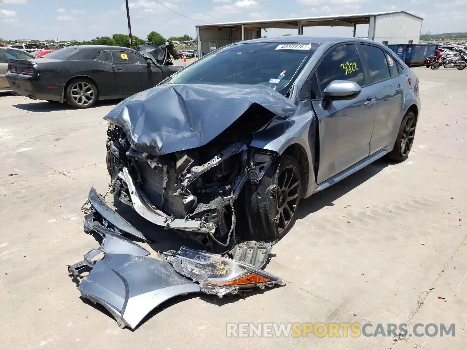 2 Photograph of a damaged car JTDEPRAE6LJ115605 TOYOTA COROLLA 2020