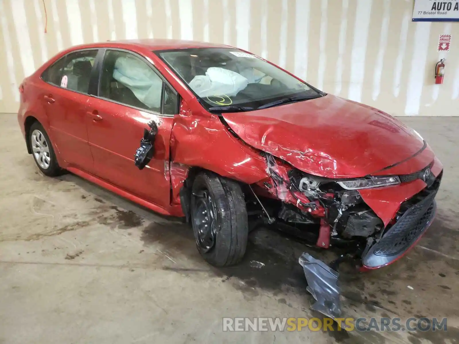 1 Photograph of a damaged car JTDEPRAE6LJ115927 TOYOTA COROLLA 2020