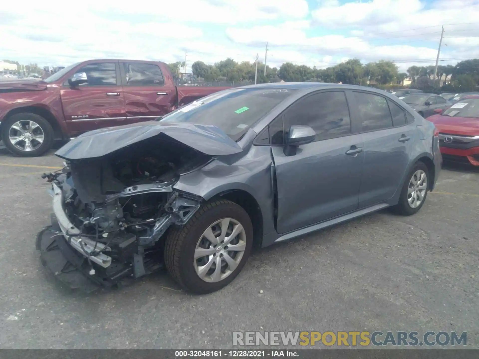 2 Photograph of a damaged car JTDEPRAE6LJ116222 TOYOTA COROLLA 2020