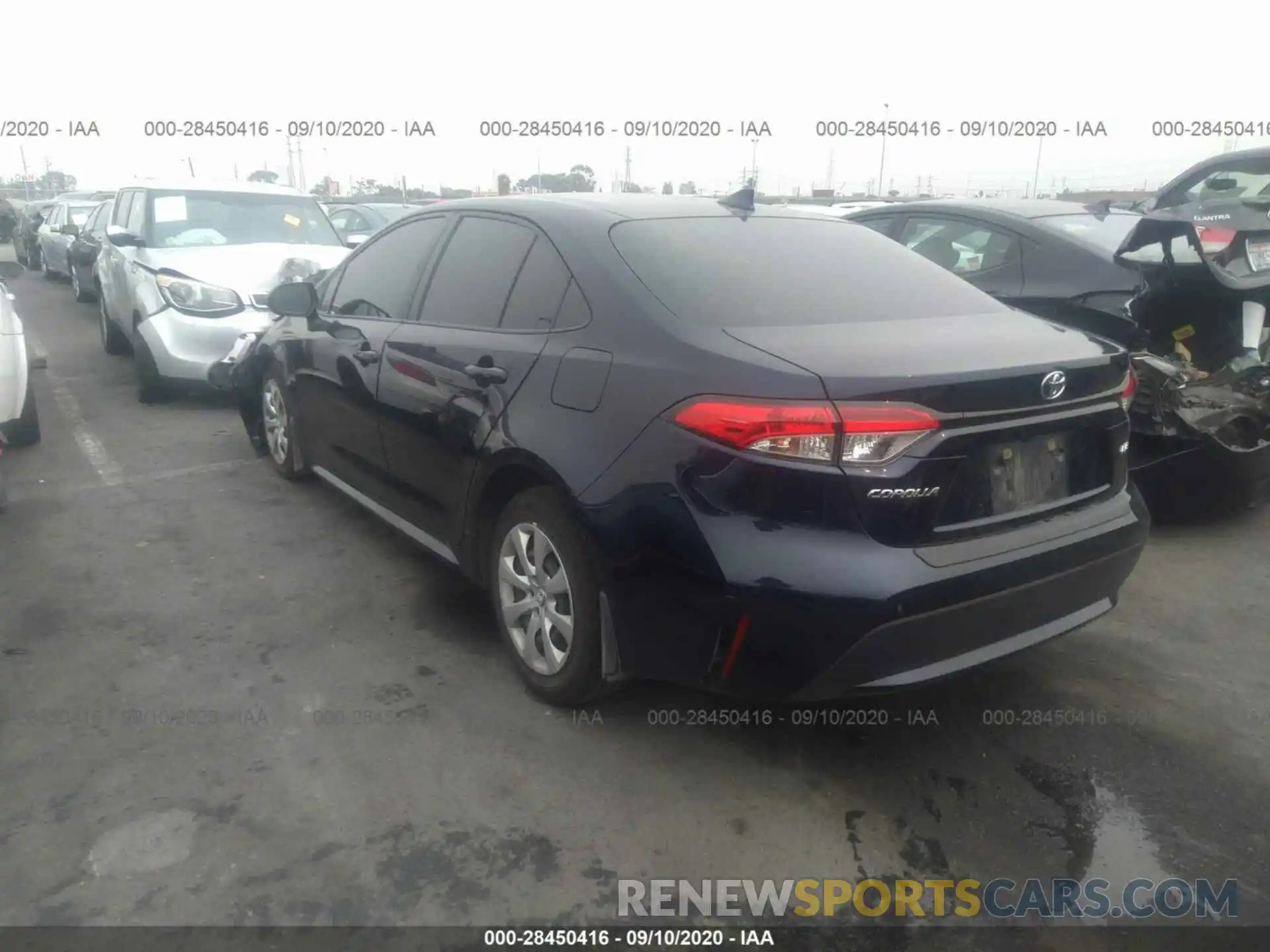 3 Photograph of a damaged car JTDEPRAE6LJ116365 TOYOTA COROLLA 2020