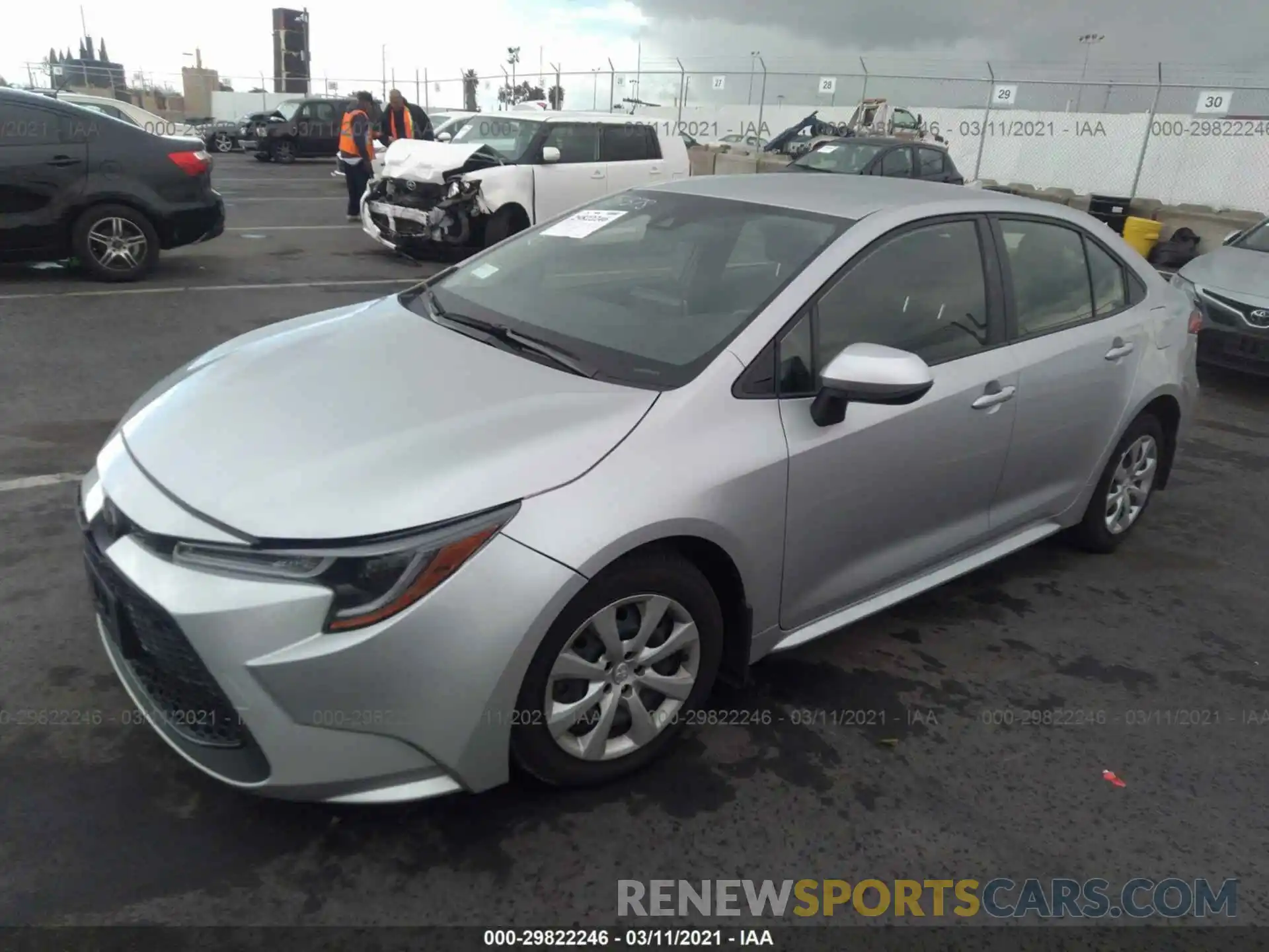 2 Photograph of a damaged car JTDEPRAE6LJ116673 TOYOTA COROLLA 2020