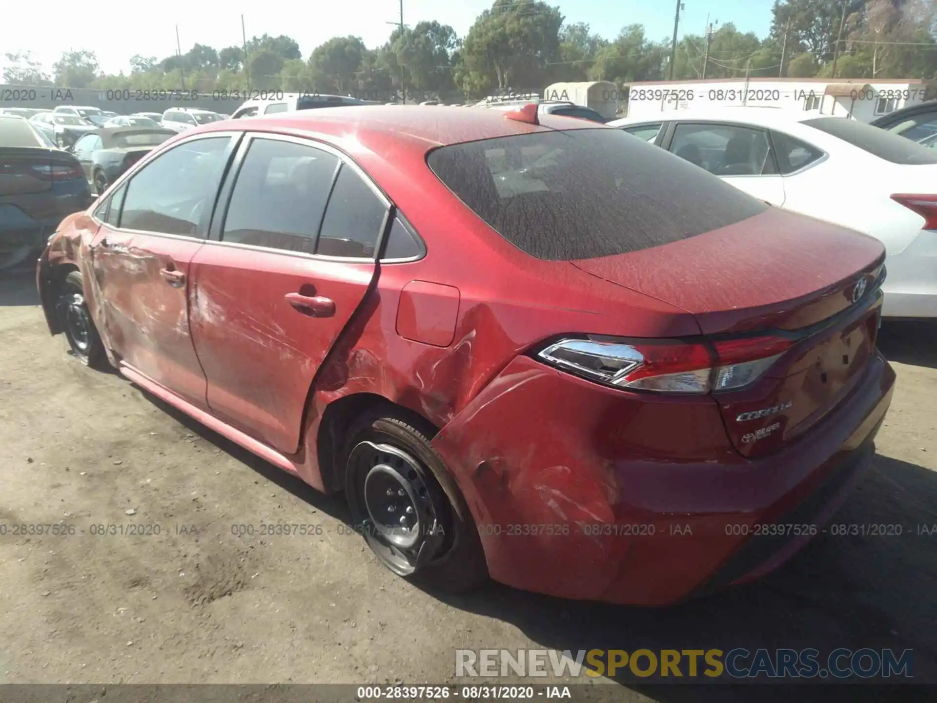 3 Photograph of a damaged car JTDEPRAE6LJ116799 TOYOTA COROLLA 2020