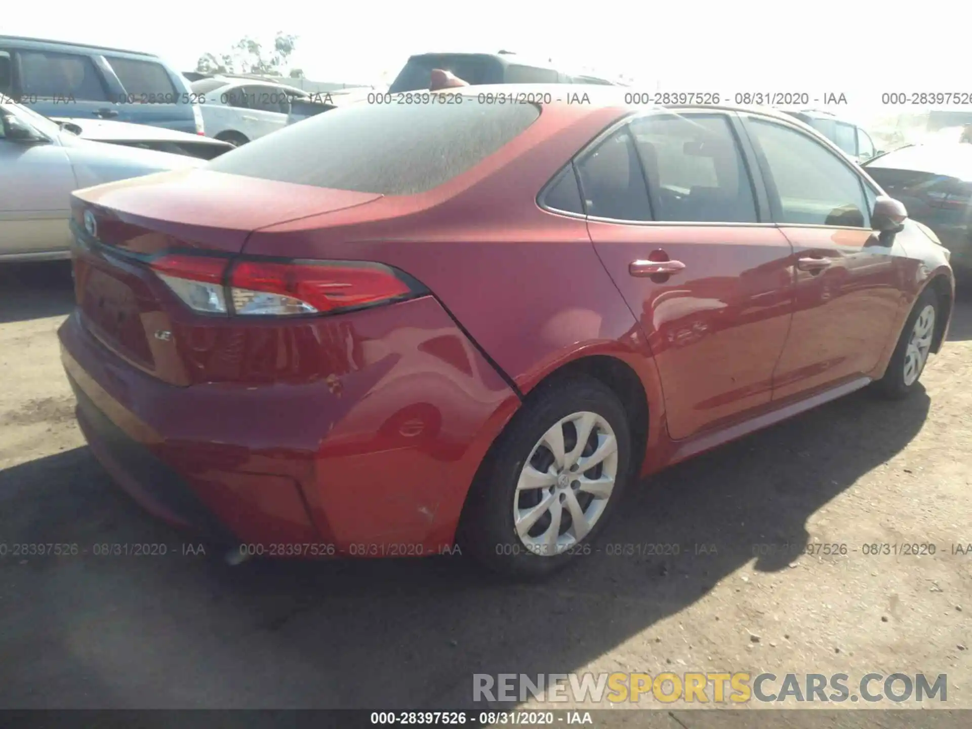 4 Photograph of a damaged car JTDEPRAE6LJ116799 TOYOTA COROLLA 2020