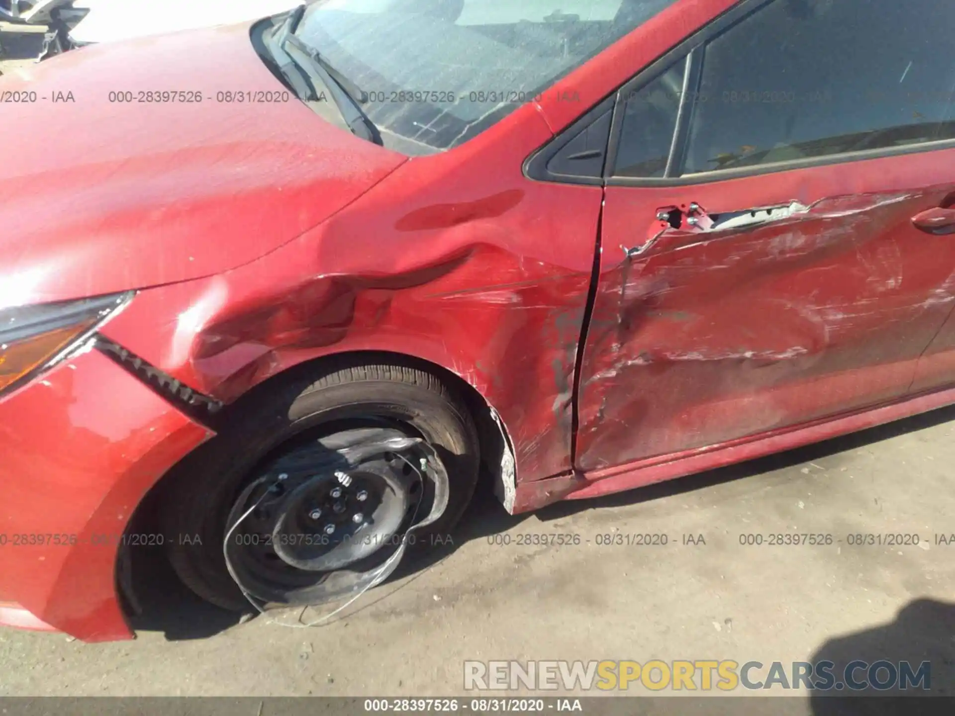 6 Photograph of a damaged car JTDEPRAE6LJ116799 TOYOTA COROLLA 2020