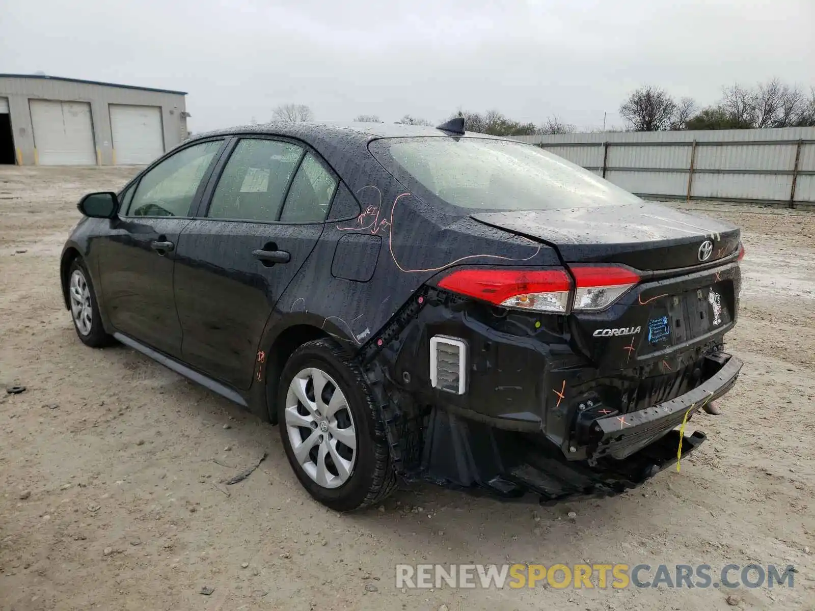 3 Photograph of a damaged car JTDEPRAE6LJ117208 TOYOTA COROLLA 2020