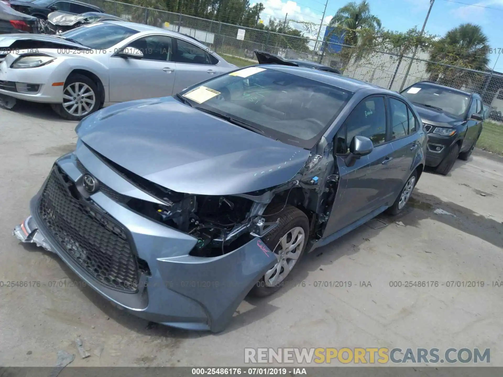 2 Photograph of a damaged car JTDEPRAE7LJ001287 TOYOTA COROLLA 2020