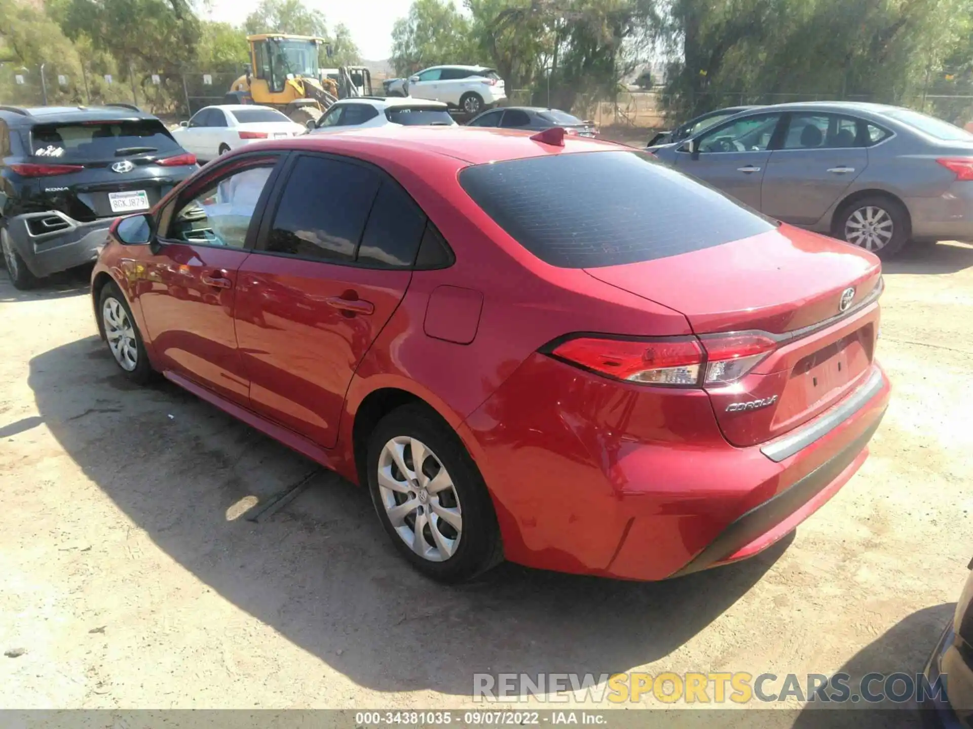 3 Photograph of a damaged car JTDEPRAE7LJ001404 TOYOTA COROLLA 2020