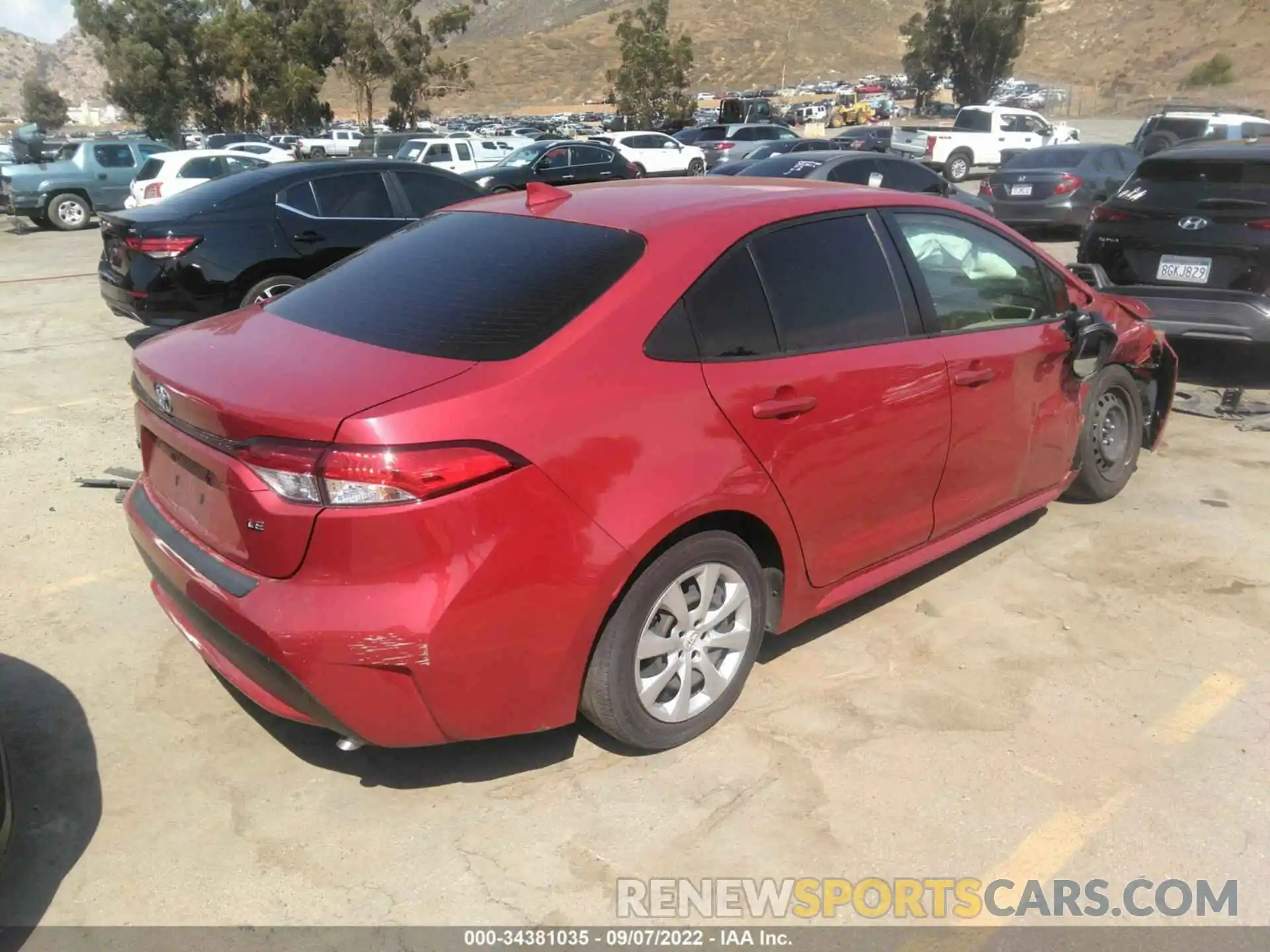 4 Photograph of a damaged car JTDEPRAE7LJ001404 TOYOTA COROLLA 2020