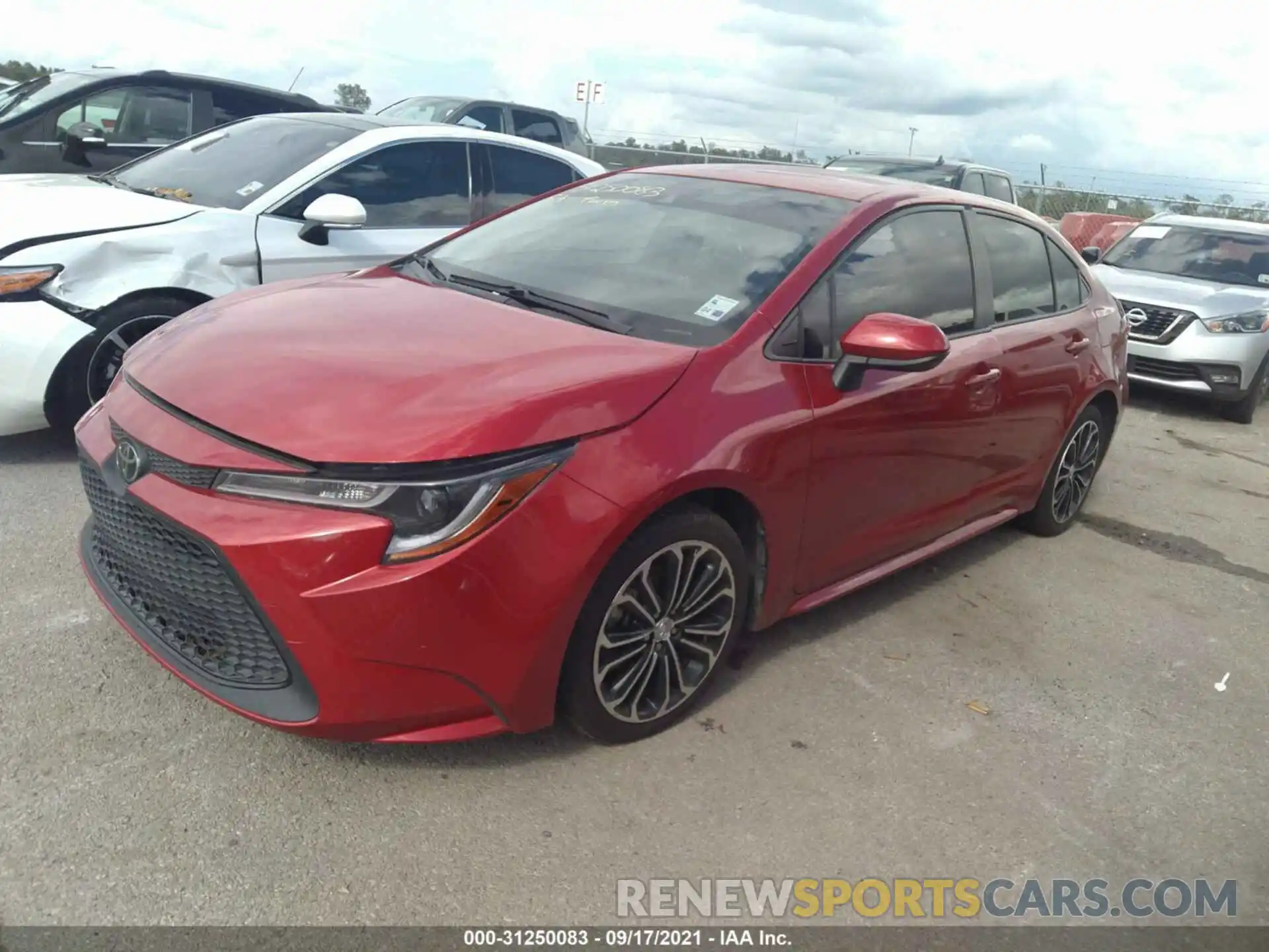 2 Photograph of a damaged car JTDEPRAE7LJ003184 TOYOTA COROLLA 2020