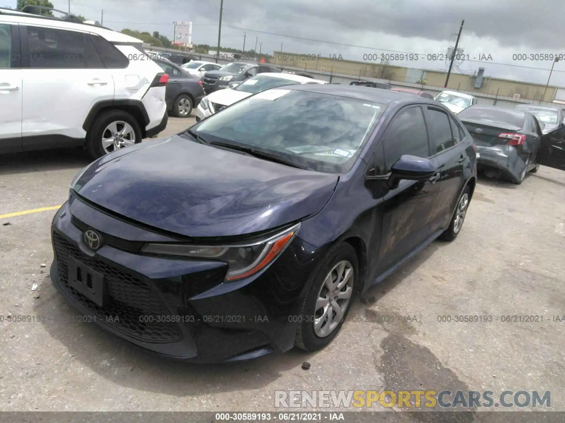 2 Photograph of a damaged car JTDEPRAE7LJ003699 TOYOTA COROLLA 2020