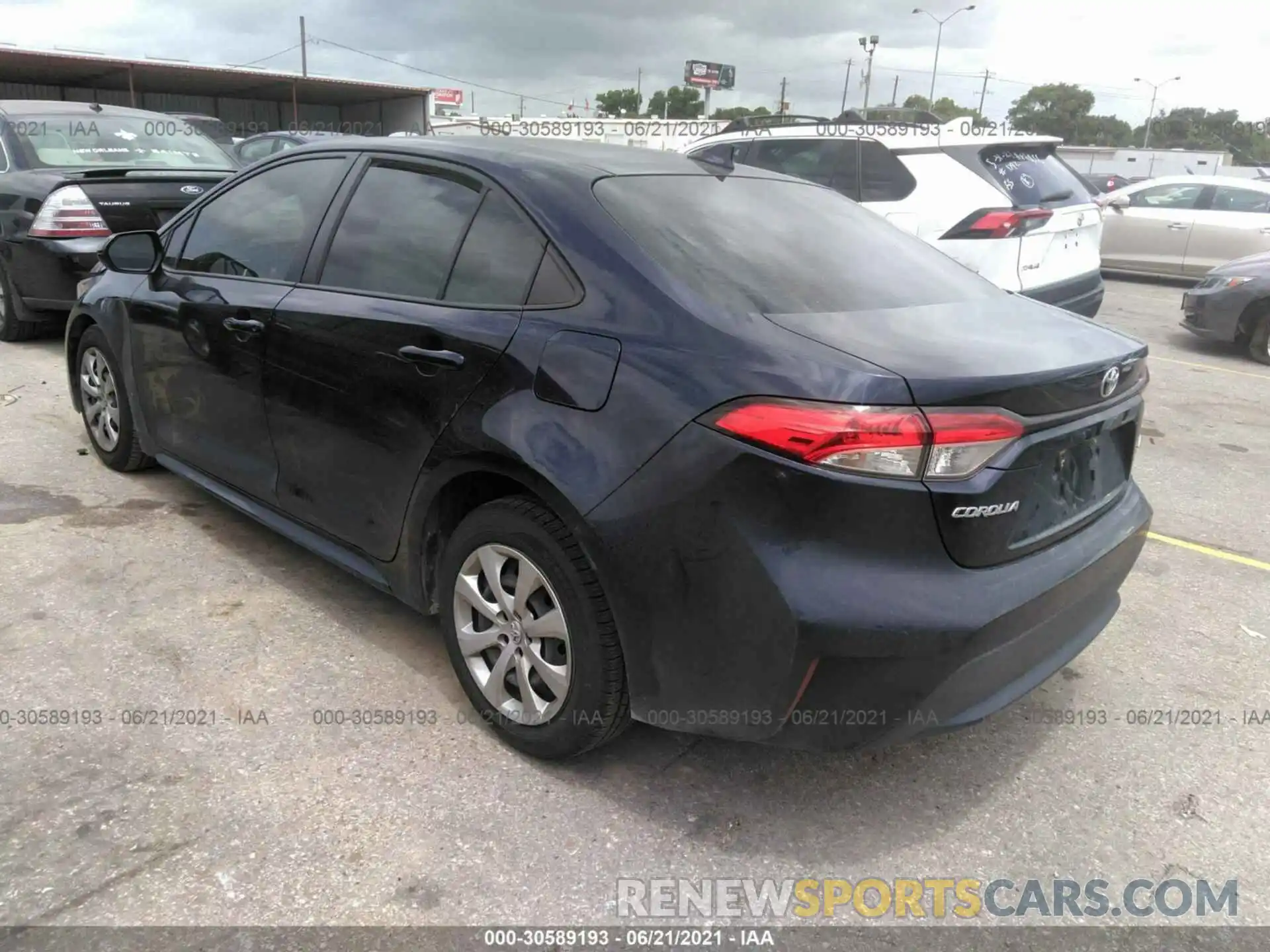 3 Photograph of a damaged car JTDEPRAE7LJ003699 TOYOTA COROLLA 2020