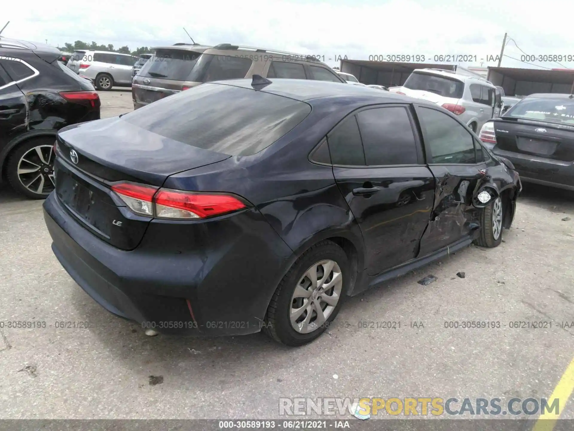 4 Photograph of a damaged car JTDEPRAE7LJ003699 TOYOTA COROLLA 2020