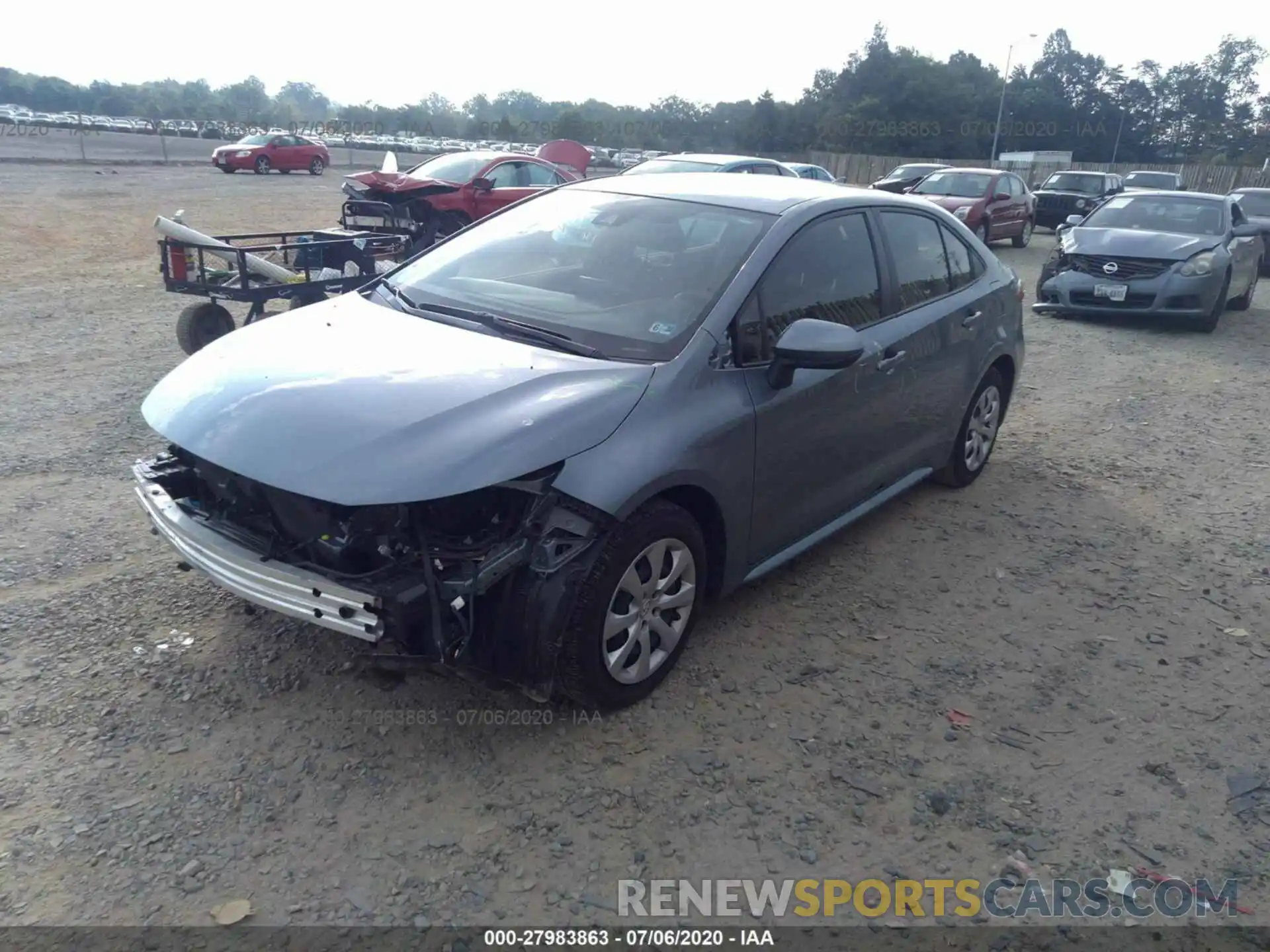 2 Photograph of a damaged car JTDEPRAE7LJ004853 TOYOTA COROLLA 2020