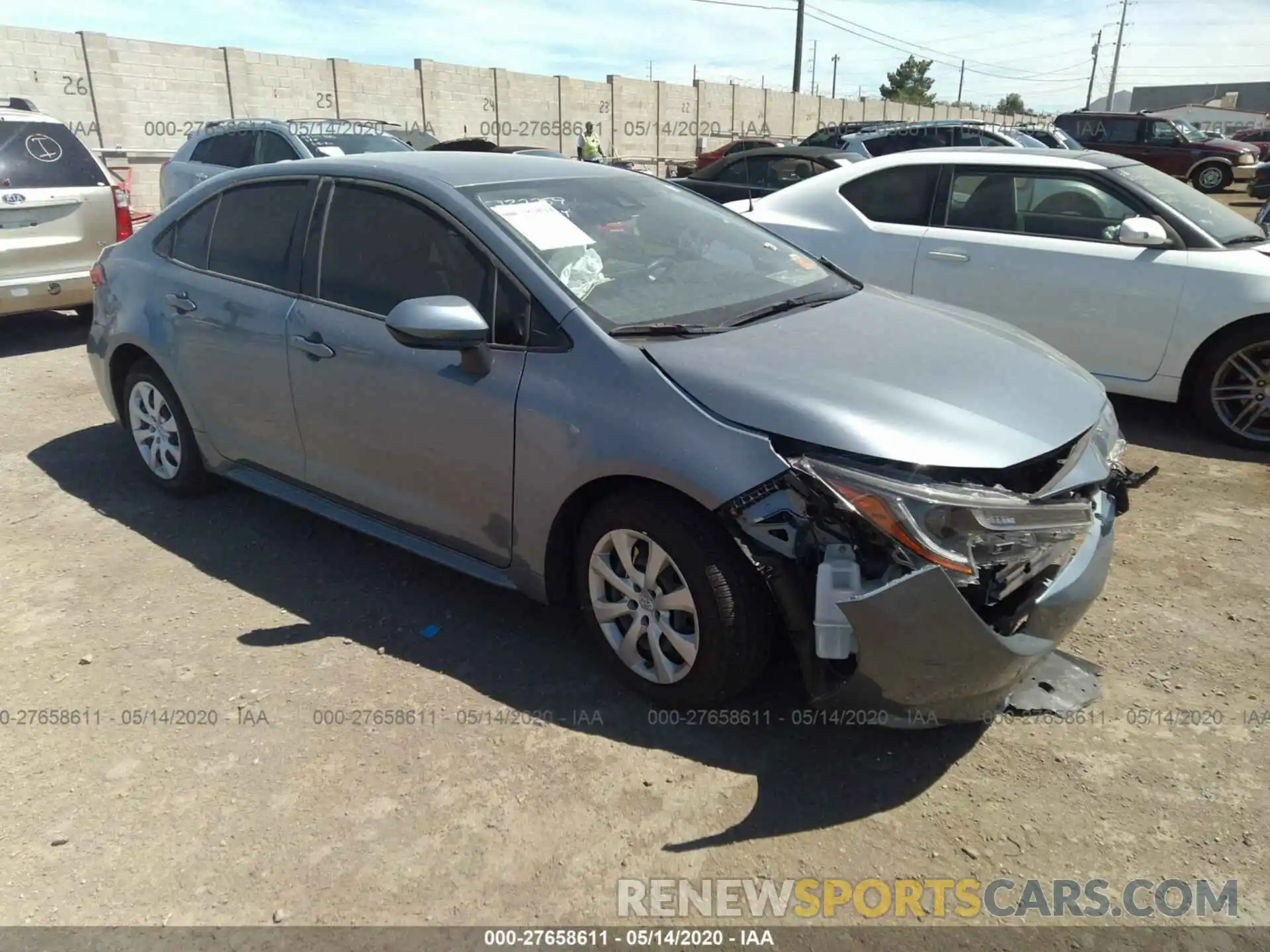 1 Photograph of a damaged car JTDEPRAE7LJ005341 TOYOTA COROLLA 2020