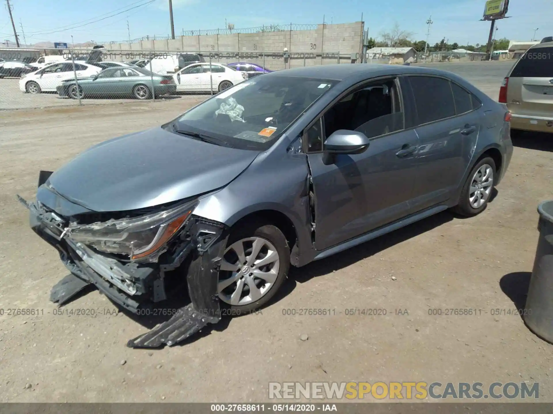 2 Photograph of a damaged car JTDEPRAE7LJ005341 TOYOTA COROLLA 2020