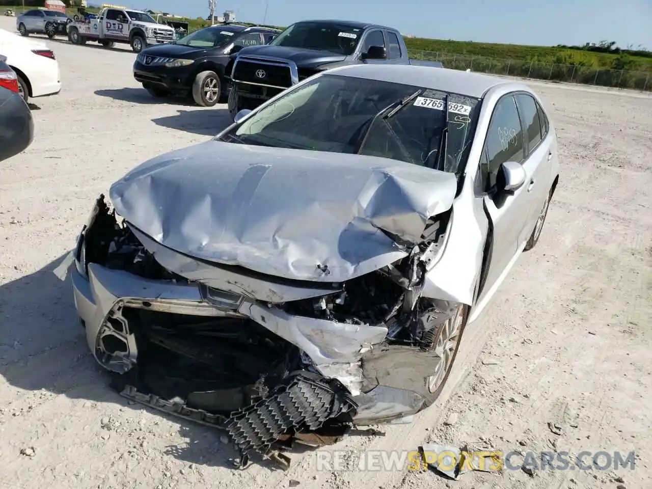 2 Photograph of a damaged car JTDEPRAE7LJ005677 TOYOTA COROLLA 2020