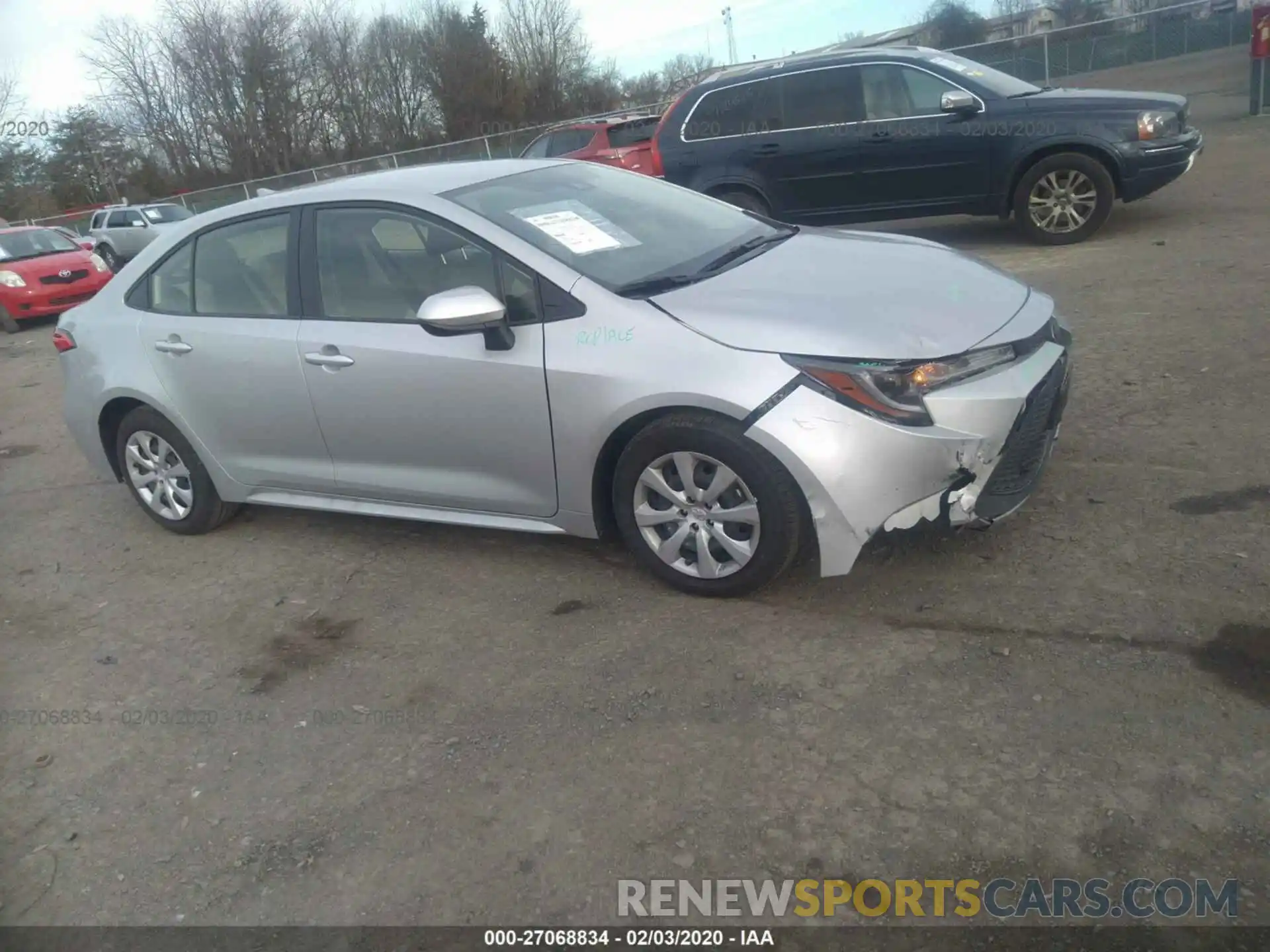 1 Photograph of a damaged car JTDEPRAE7LJ005856 TOYOTA COROLLA 2020