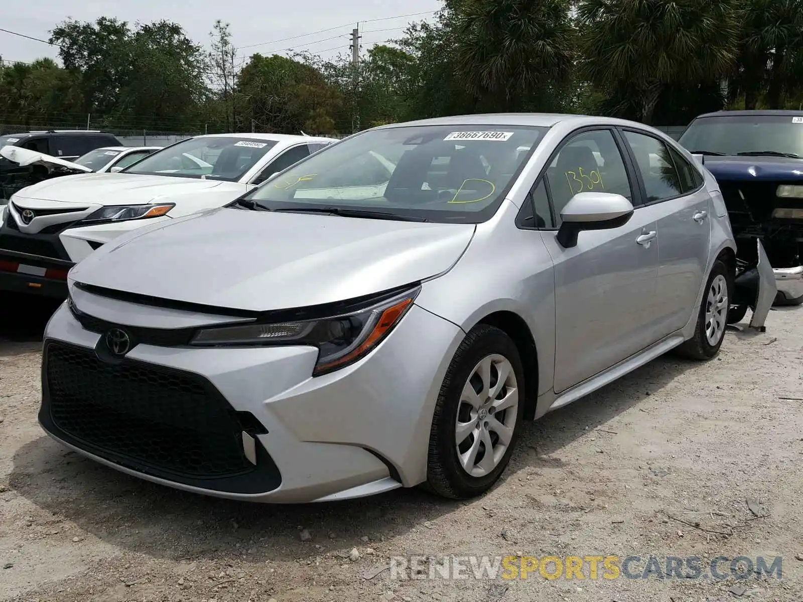 2 Photograph of a damaged car JTDEPRAE7LJ006554 TOYOTA COROLLA 2020