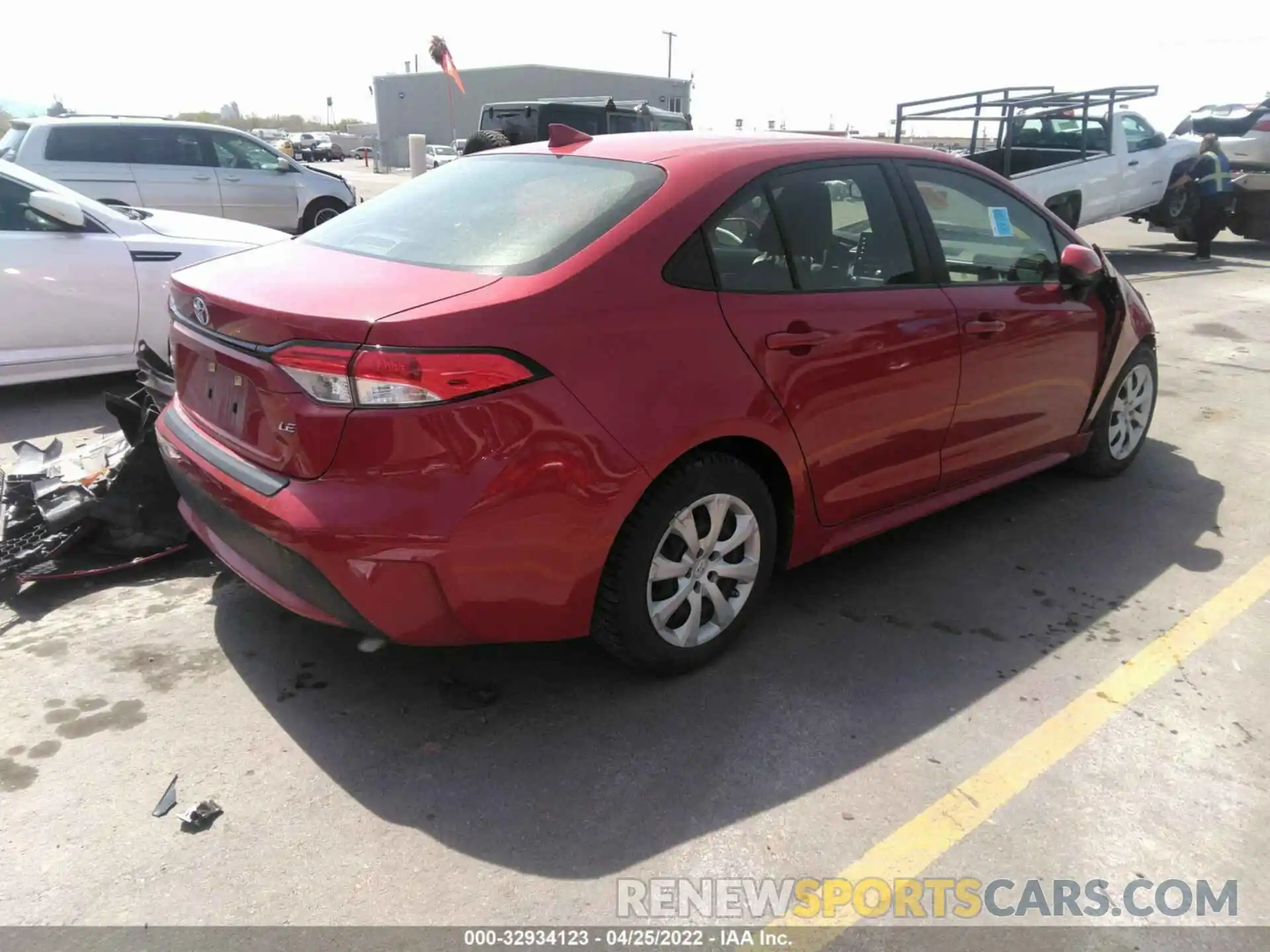 4 Photograph of a damaged car JTDEPRAE7LJ006652 TOYOTA COROLLA 2020