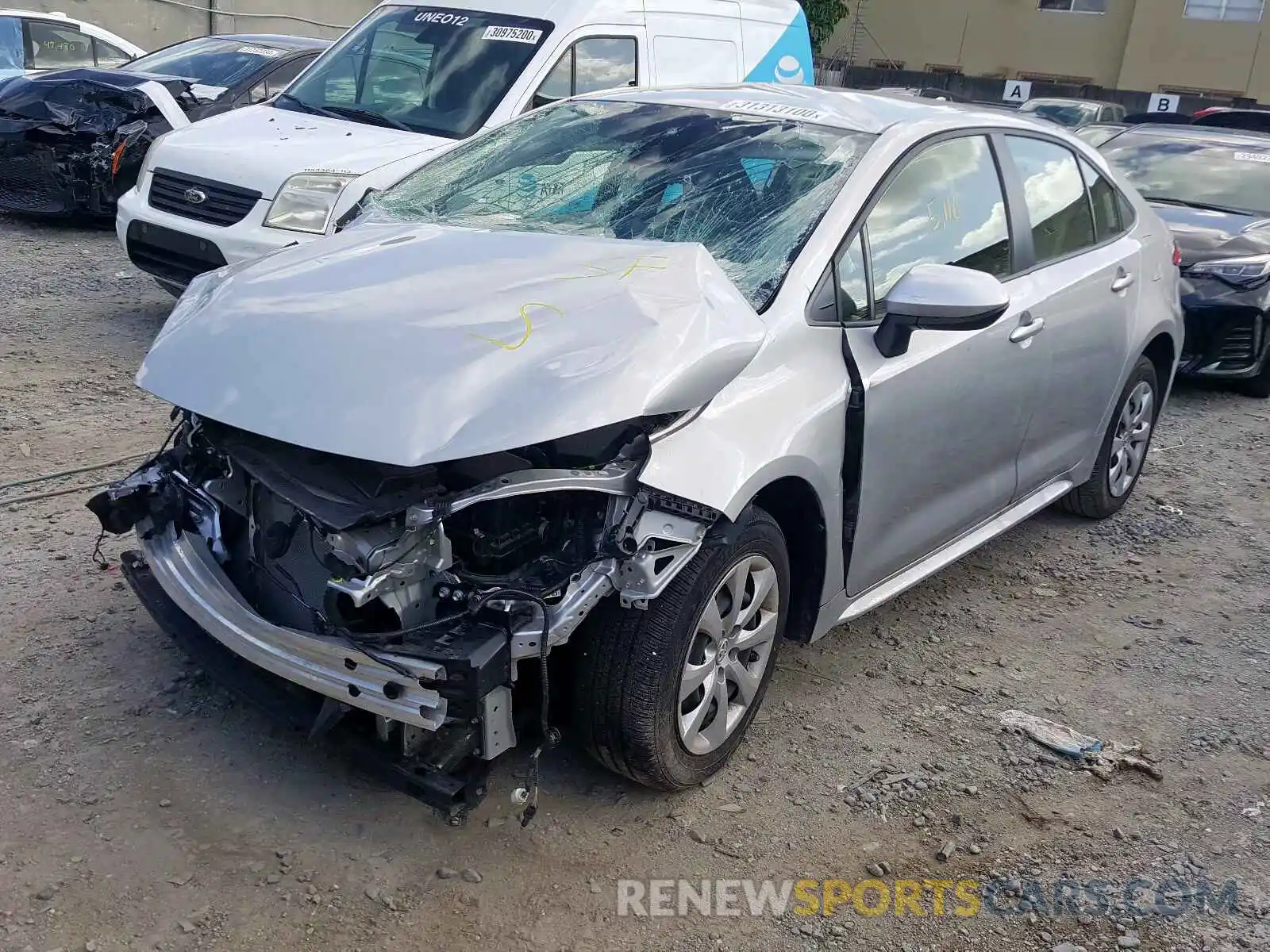 2 Photograph of a damaged car JTDEPRAE7LJ006909 TOYOTA COROLLA 2020