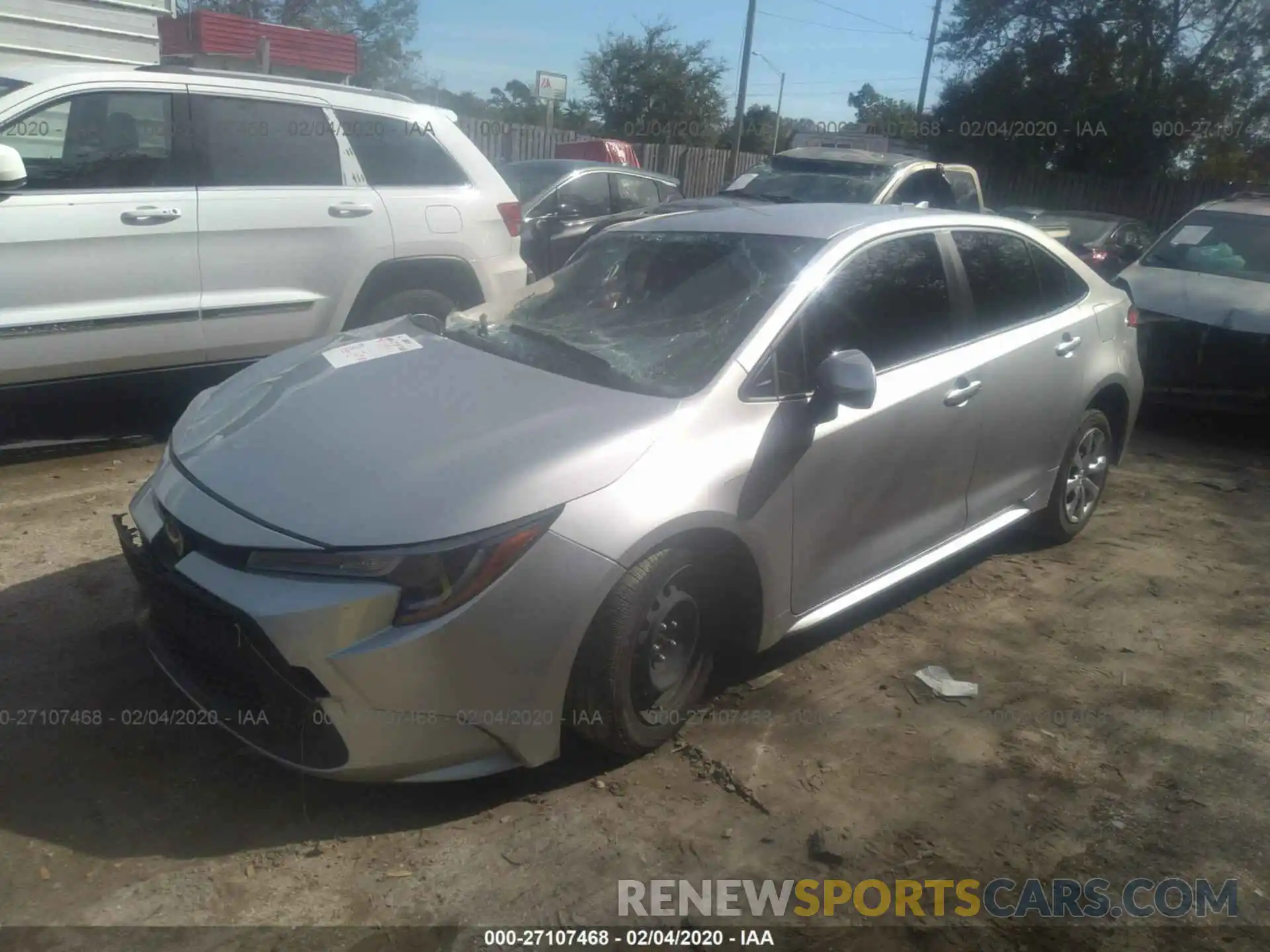 2 Photograph of a damaged car JTDEPRAE7LJ007428 TOYOTA COROLLA 2020