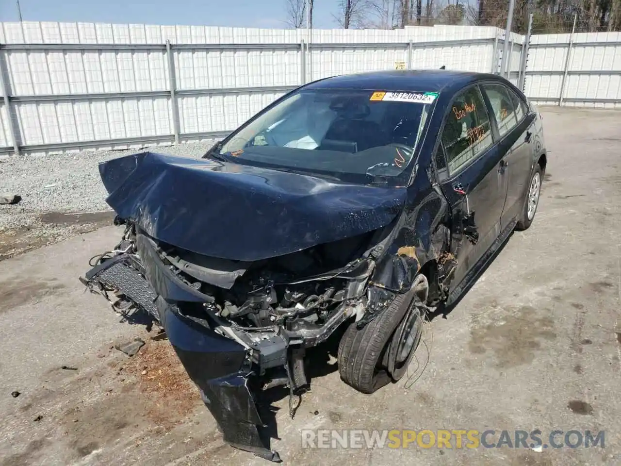 2 Photograph of a damaged car JTDEPRAE7LJ007543 TOYOTA COROLLA 2020