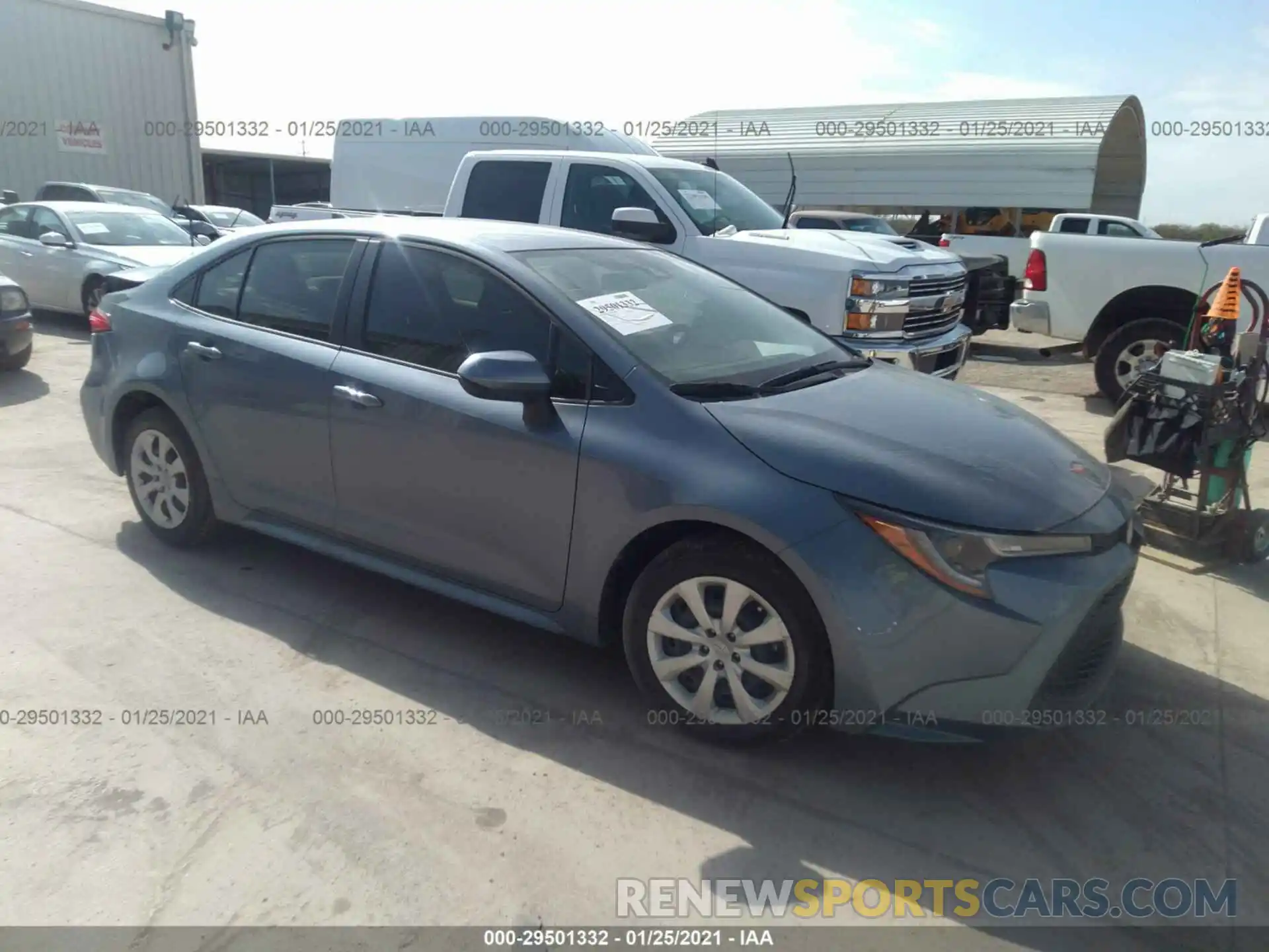 1 Photograph of a damaged car JTDEPRAE7LJ008076 TOYOTA COROLLA 2020