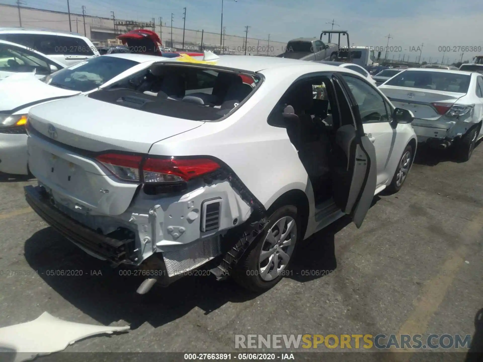 4 Photograph of a damaged car JTDEPRAE7LJ008658 TOYOTA COROLLA 2020