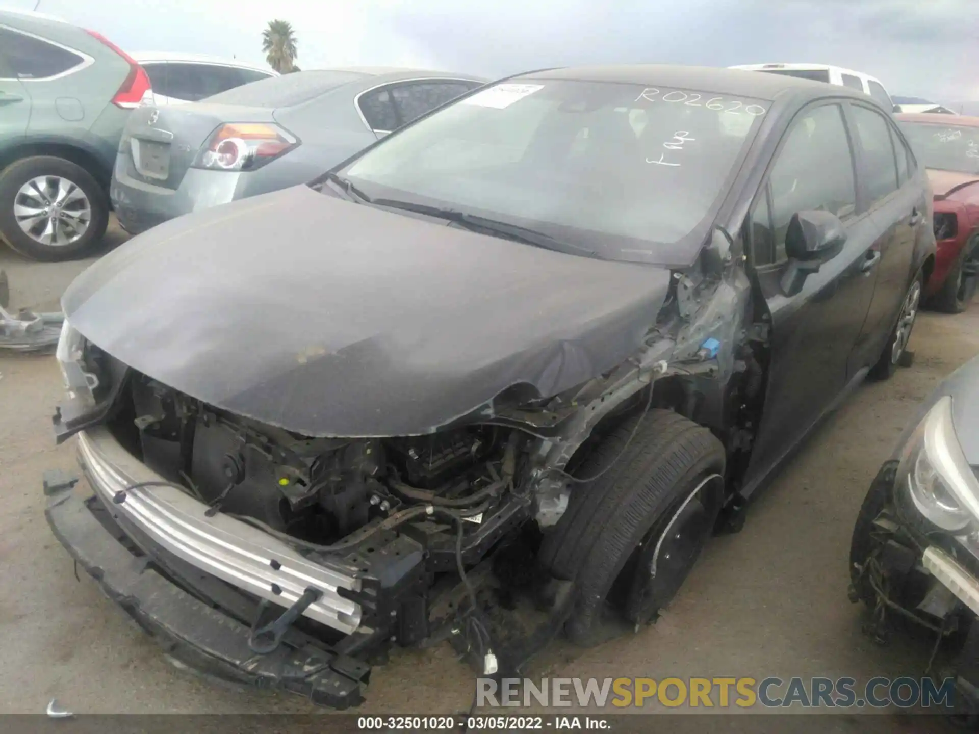 2 Photograph of a damaged car JTDEPRAE7LJ011141 TOYOTA COROLLA 2020