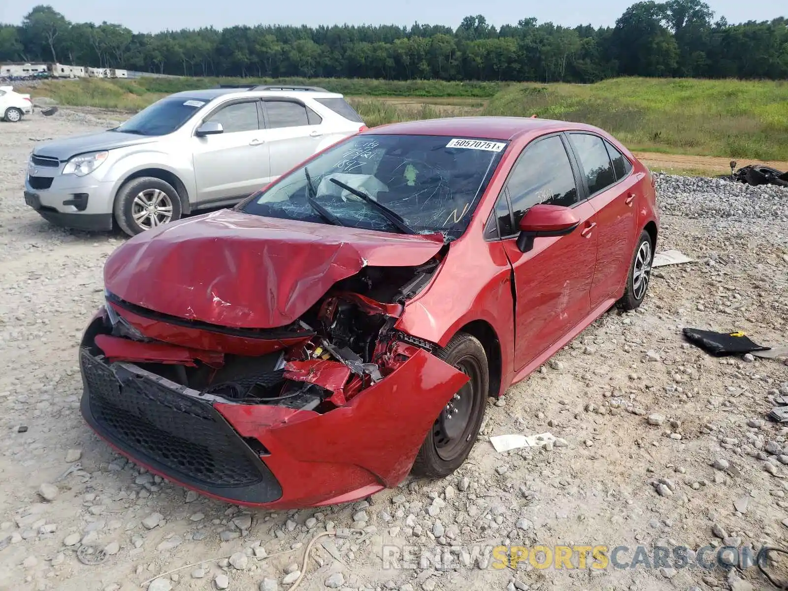 2 Photograph of a damaged car JTDEPRAE7LJ011897 TOYOTA COROLLA 2020