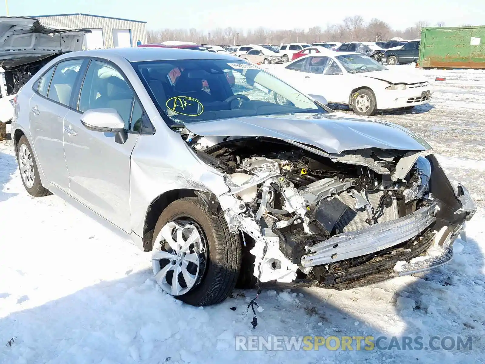 1 Photograph of a damaged car JTDEPRAE7LJ012273 TOYOTA COROLLA 2020