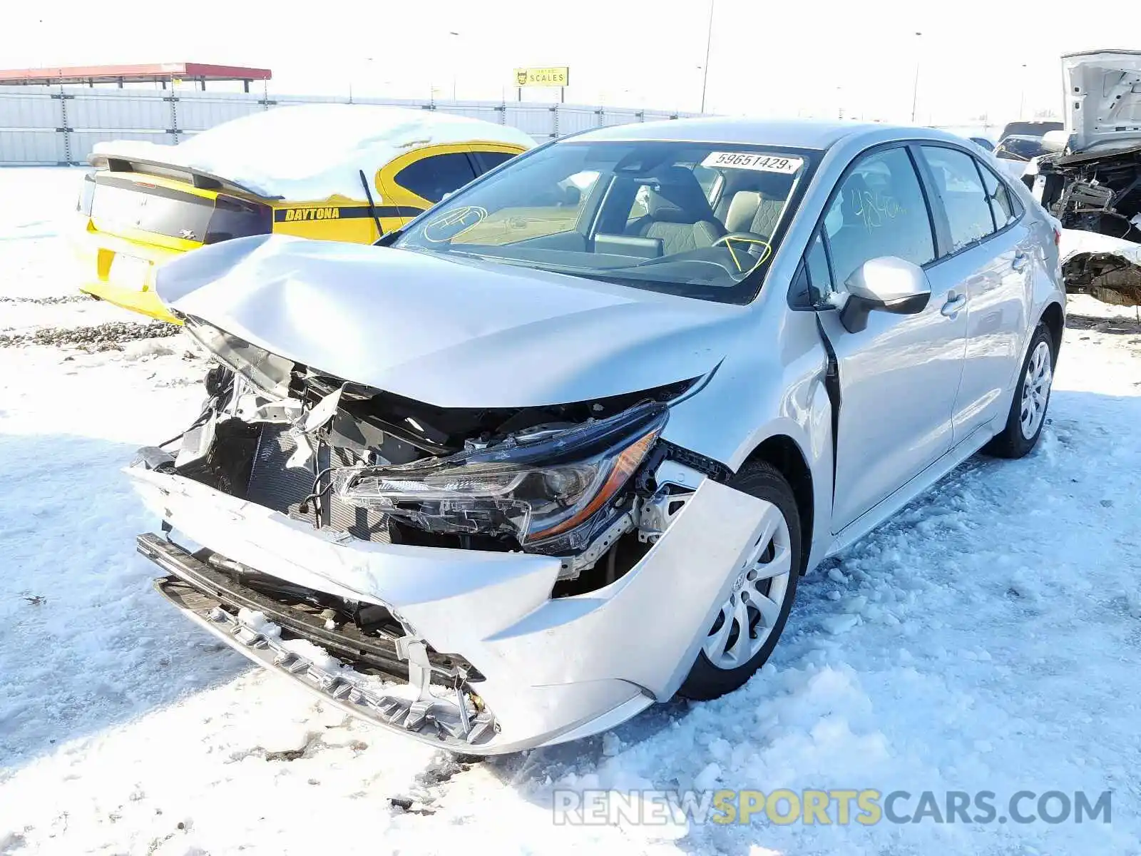 2 Photograph of a damaged car JTDEPRAE7LJ012273 TOYOTA COROLLA 2020